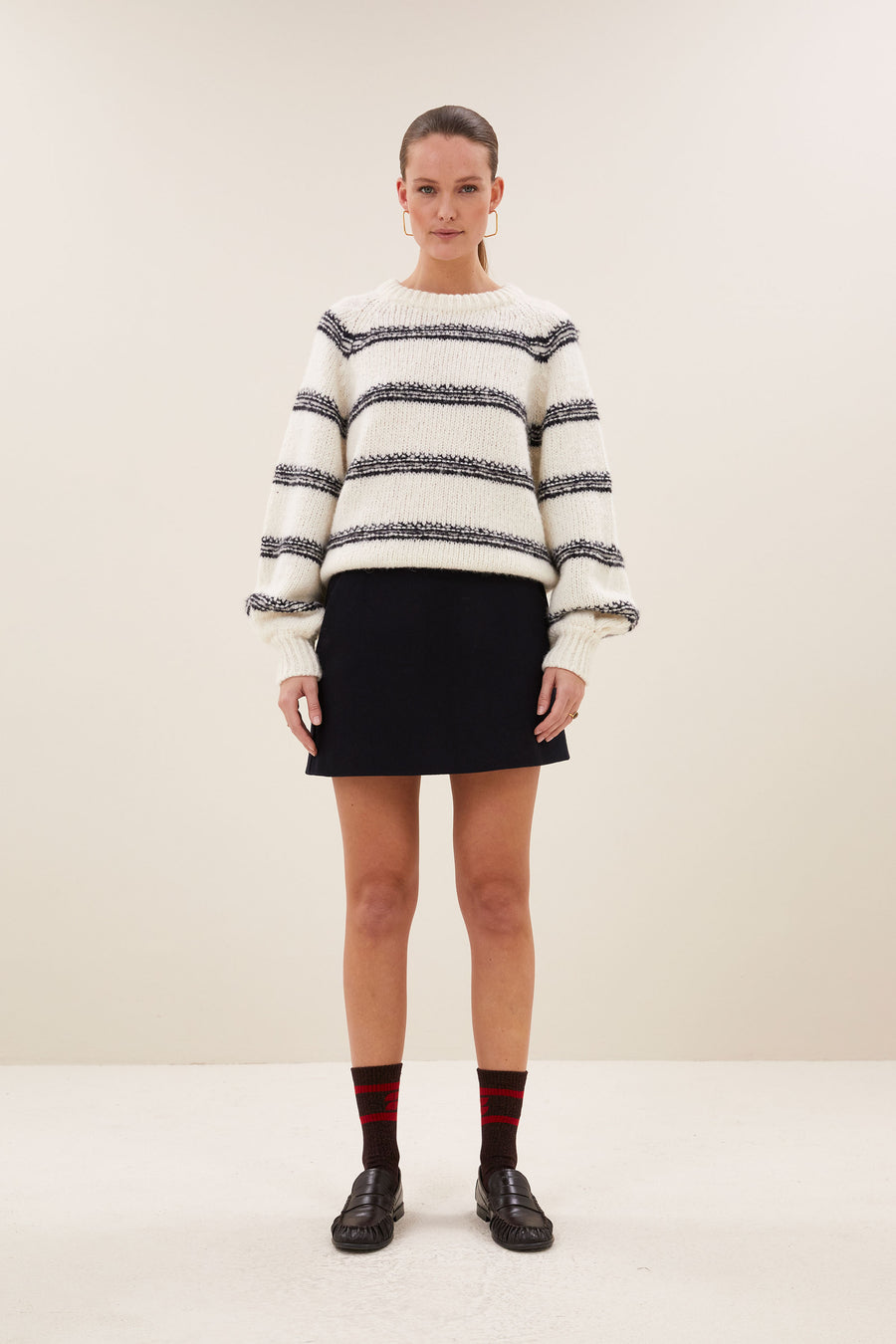 lotta-skirt-midnight-a-lijn fit-all-time classic-wolblend-by-bar-sfeerbeeld