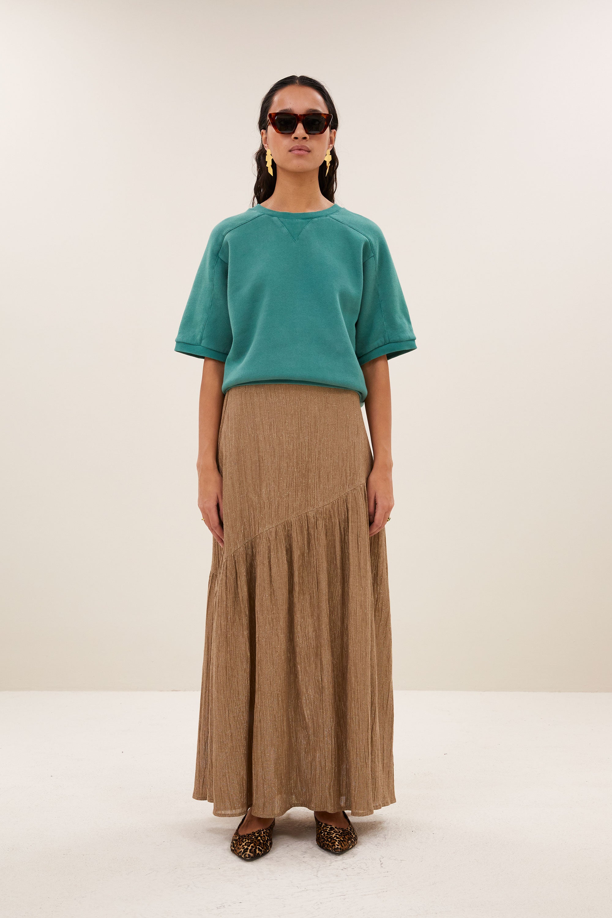 myra-lurex-skirt-gold-all-time classic-comfortabele pasvorm-subtiel geweven lurex draad-by-bar-detail