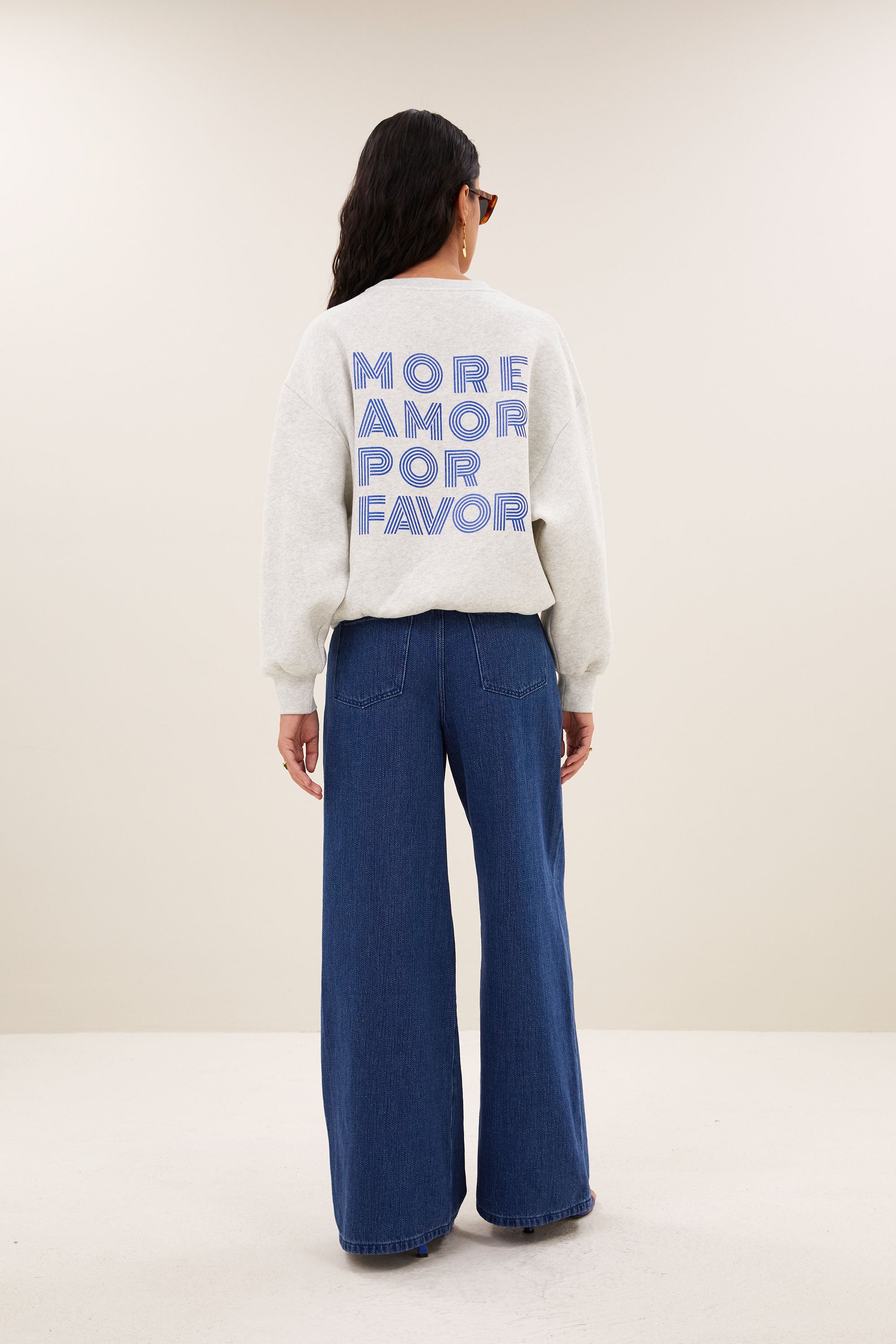 lili amor sweater | light grey melee