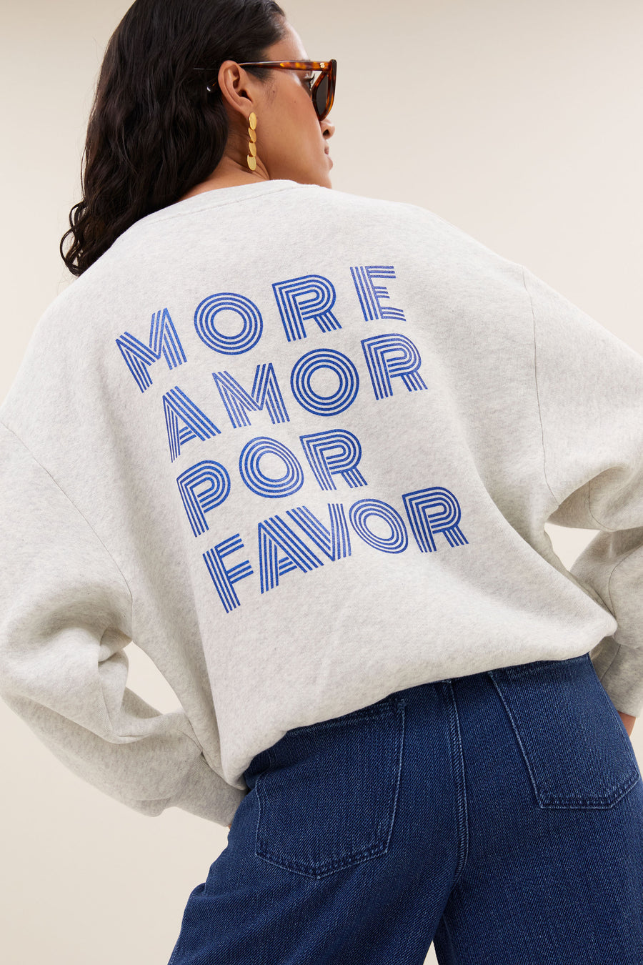 lili amor sweater | light grey melee