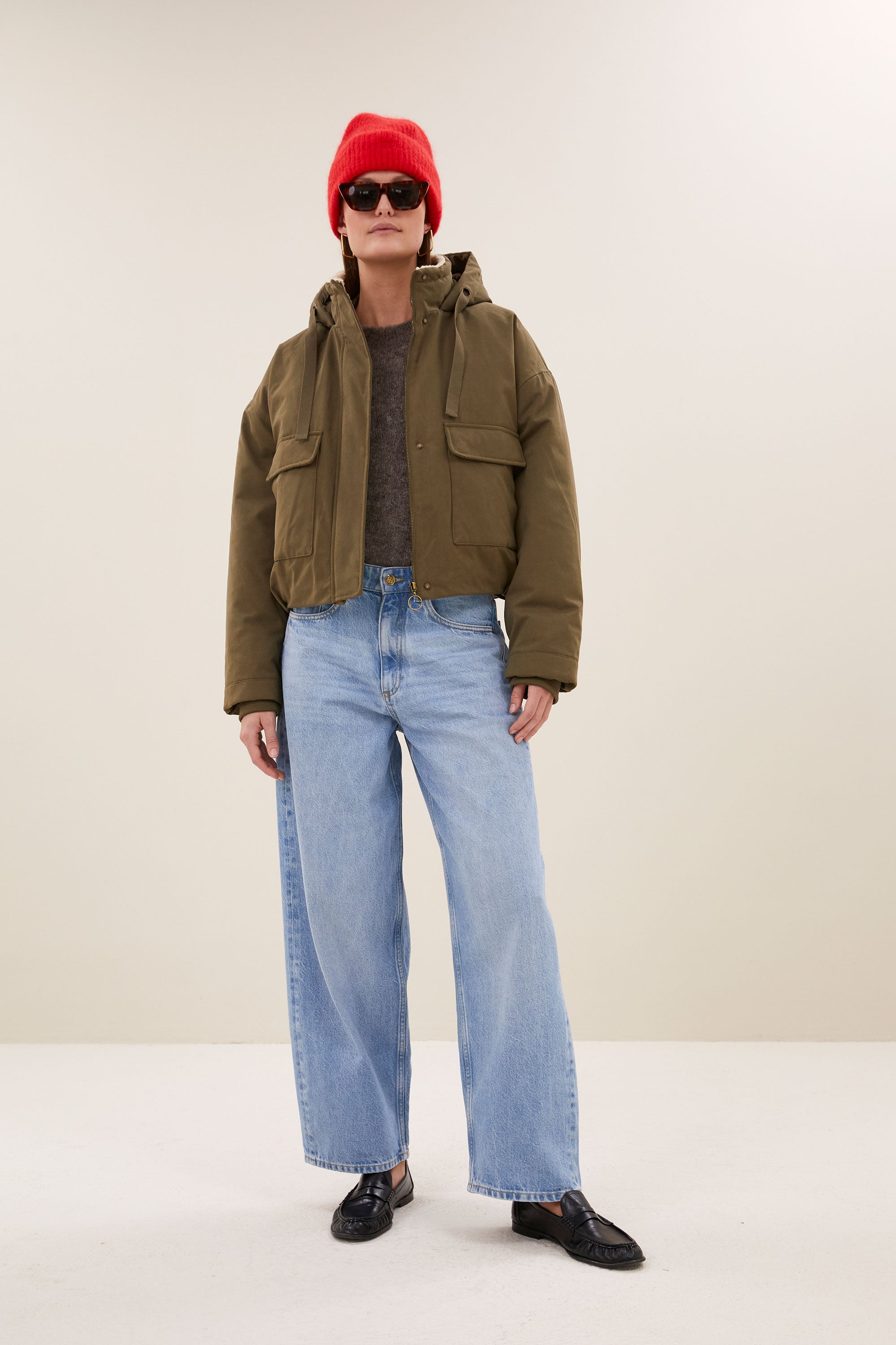 dean-jacket-forest-green-all-time classic-casual fit-rits- en knoopsluiting-by-bar-vooraanzicht