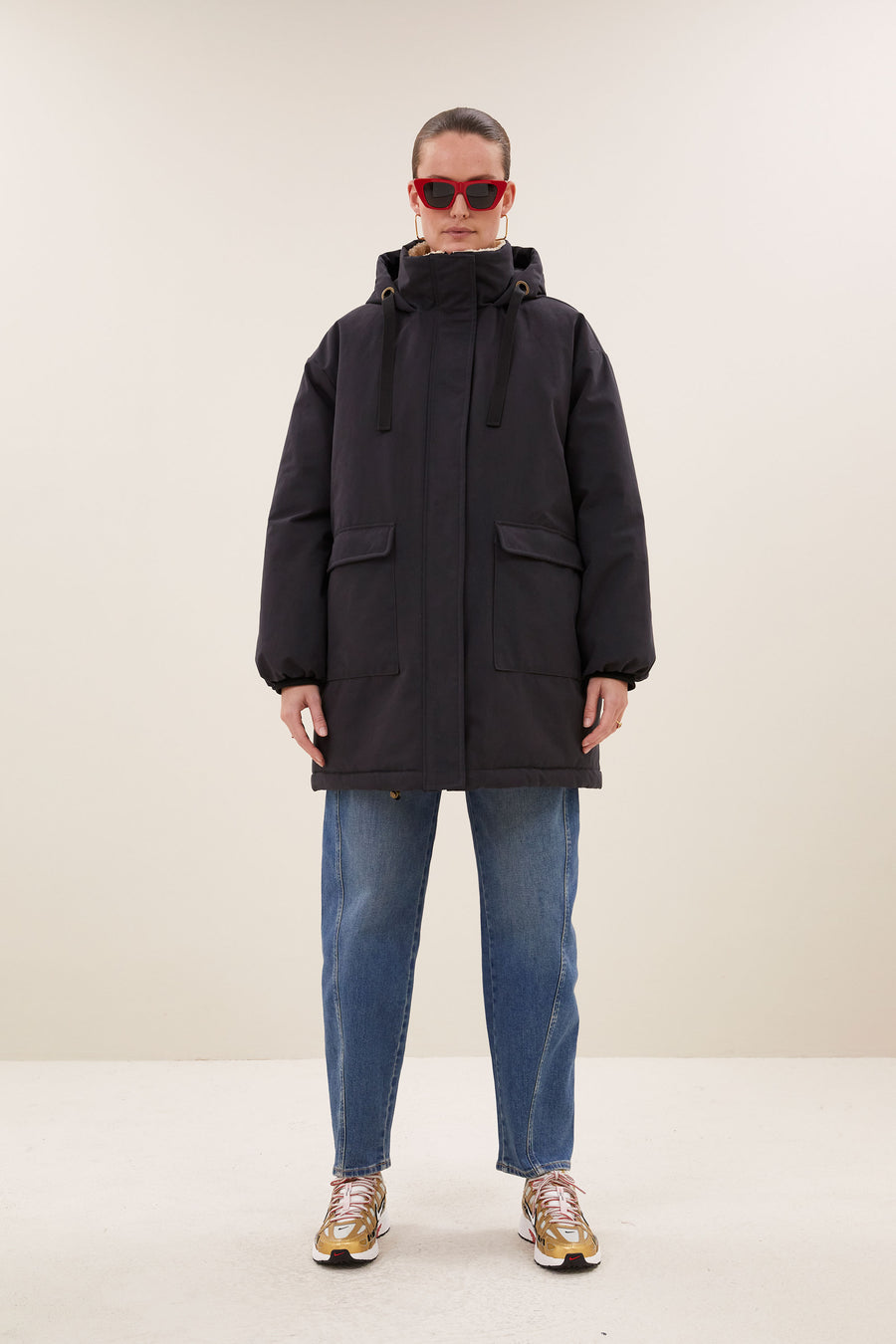 dean long parka | jet black