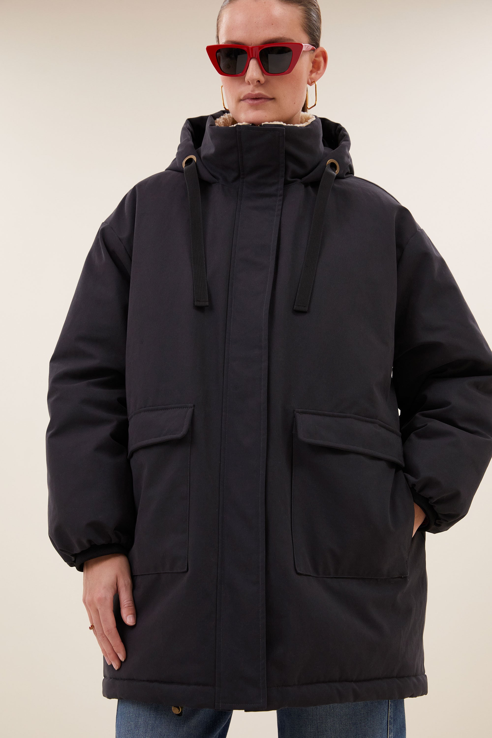 dean long parka | jet black