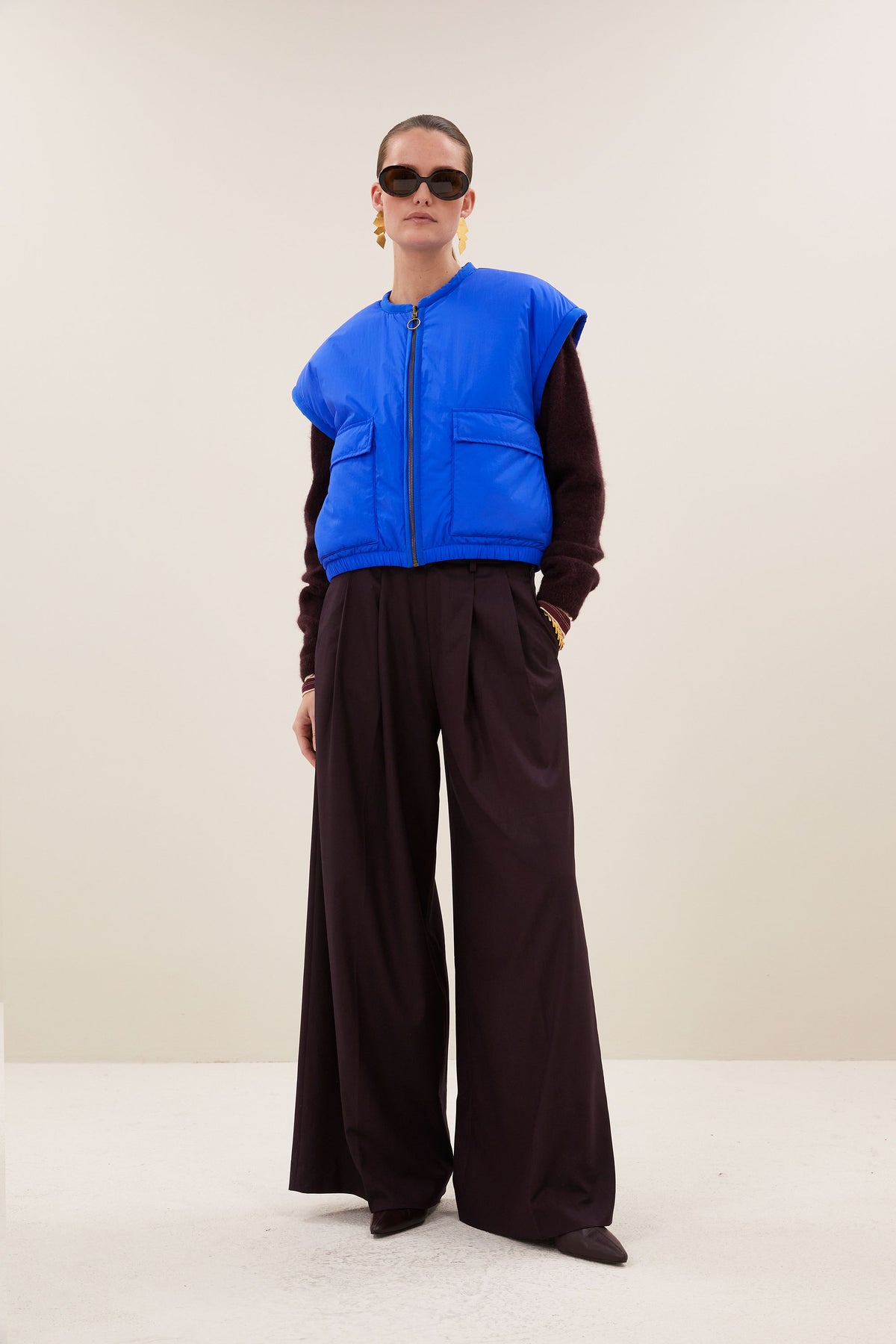 gio sleeveless jacket | kingsblue