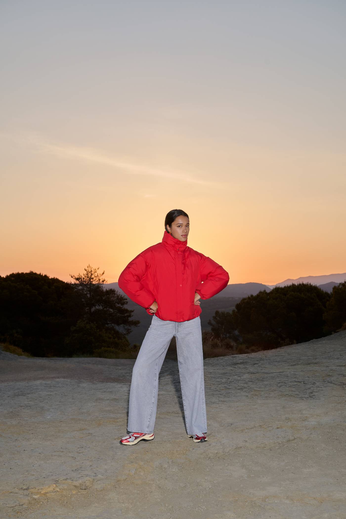 joy jacket | poppy red