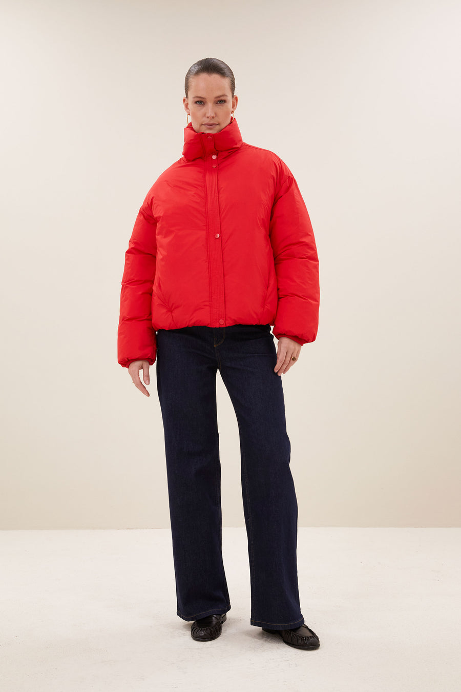 joy jacket | poppy red