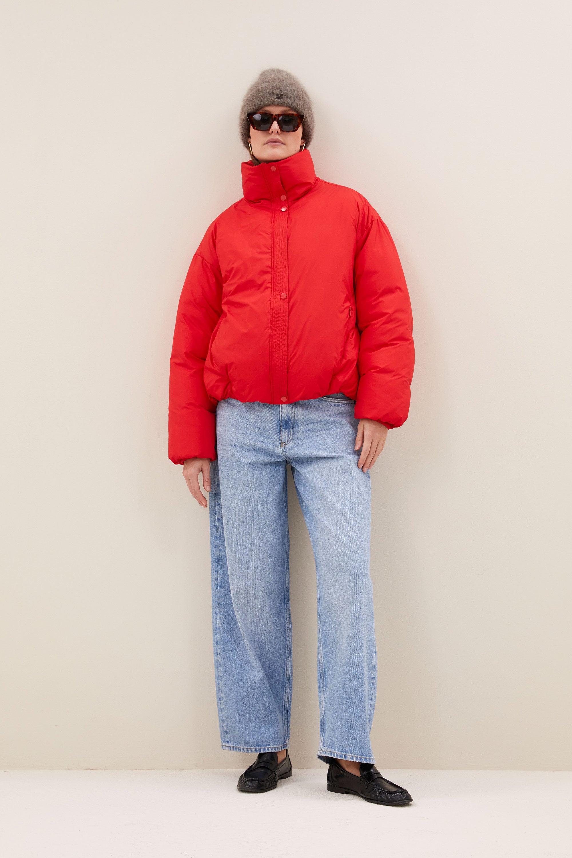 joy jacket | poppy red