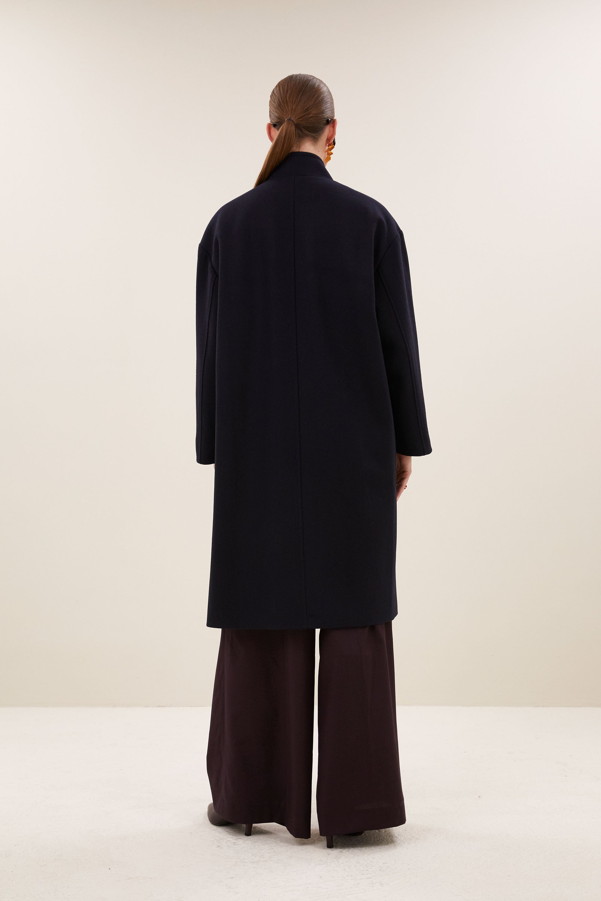 macy wool coat | midnight
