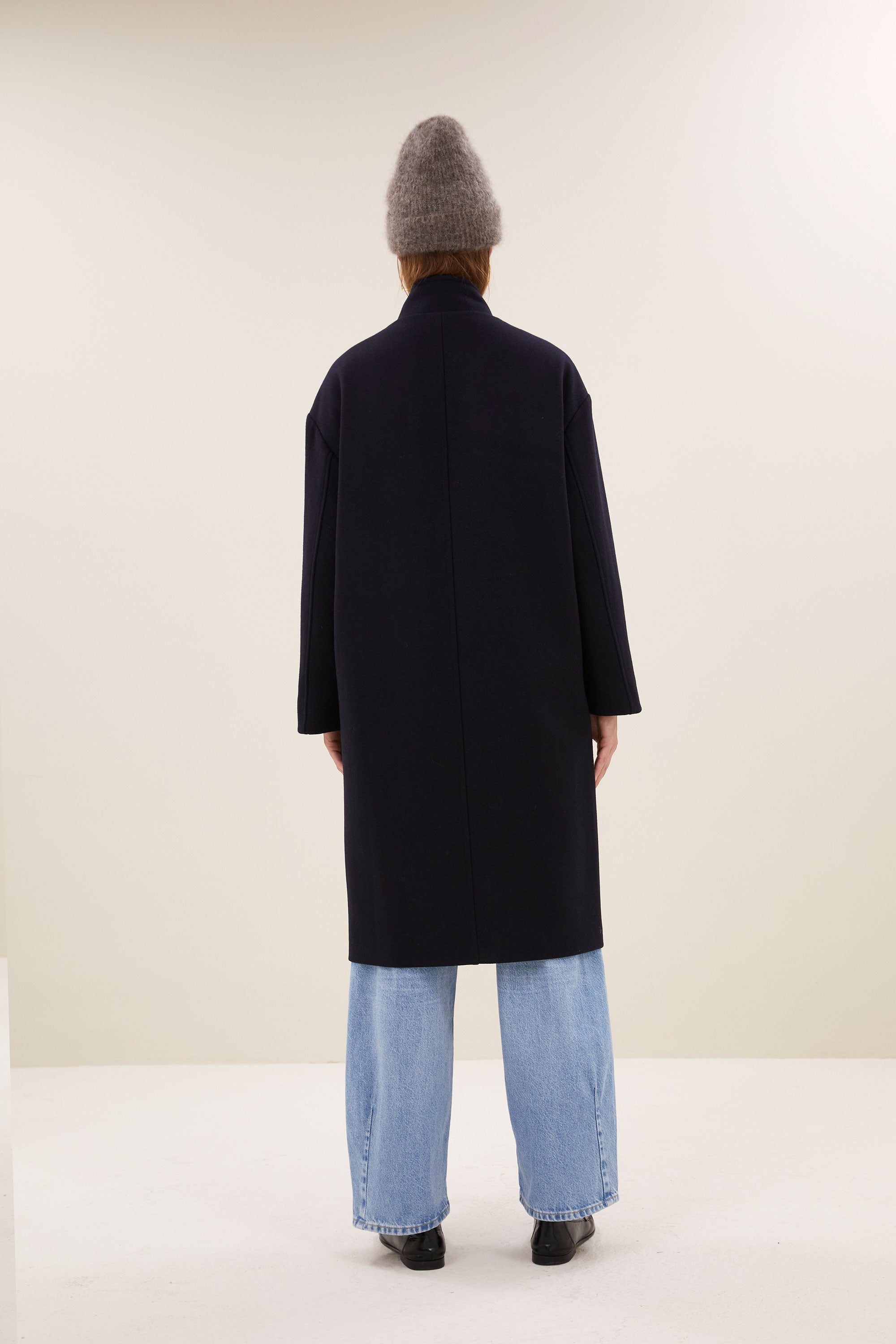 macy wool coat | midnight