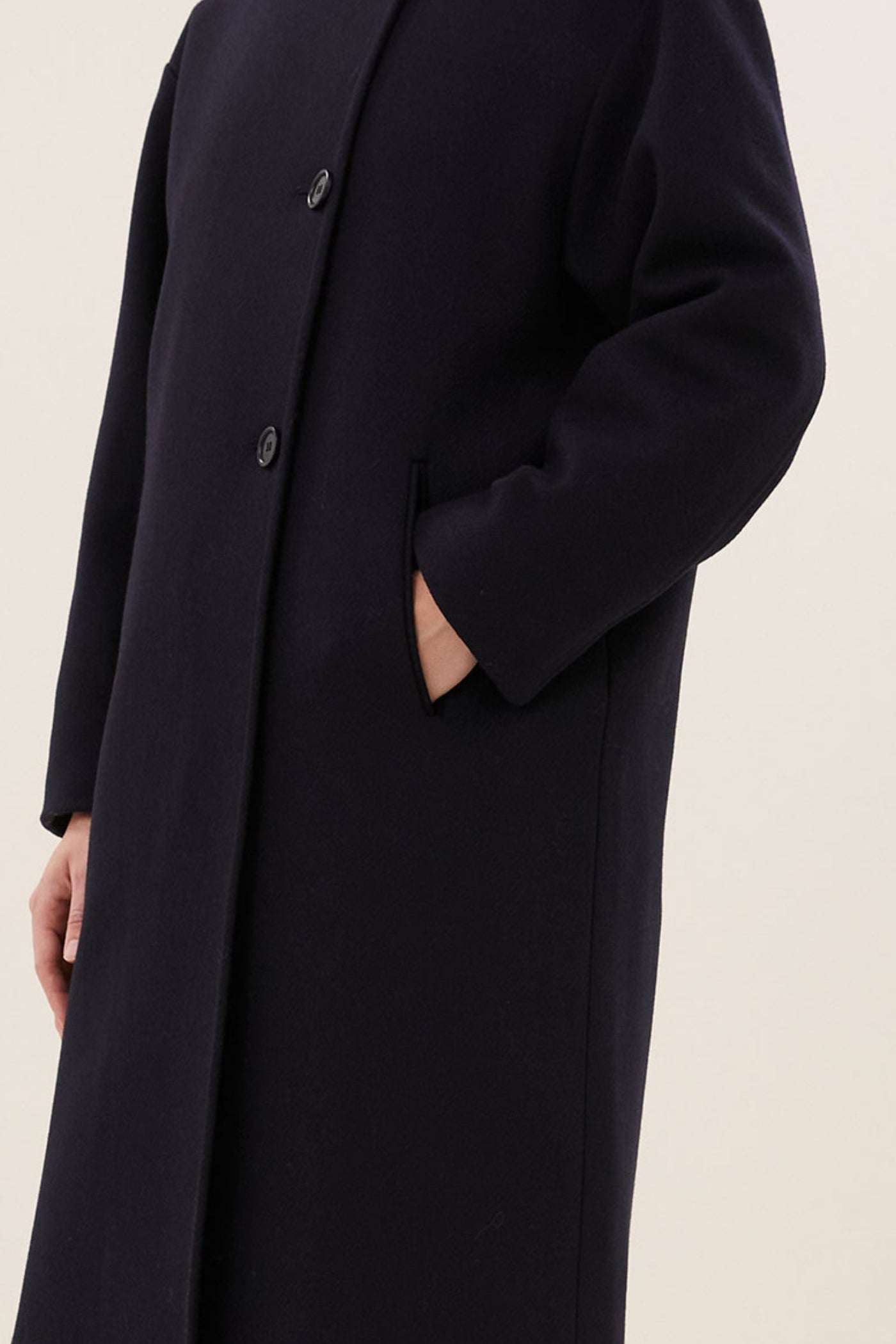 macy wool coat | midnight