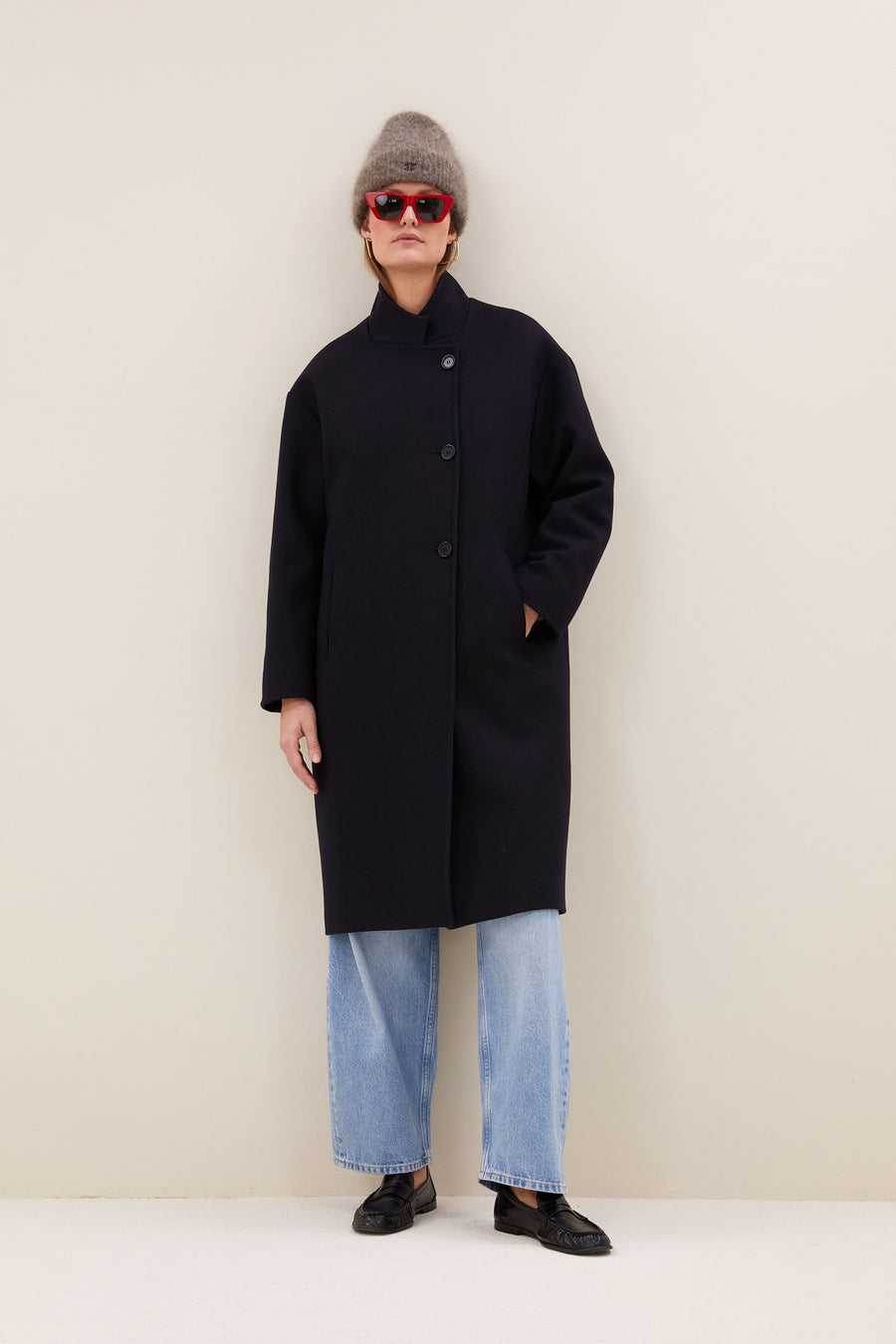 macy-wool-coat-midnight-all-time classic-knoopsluiting-opstaande kraag-by-bar-extra