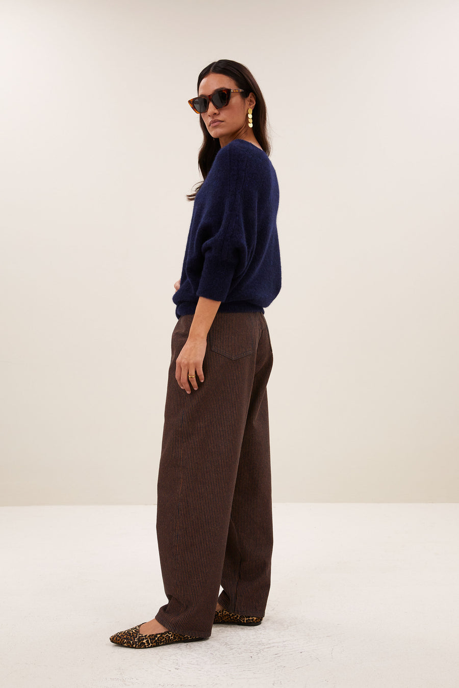 lew-stripe-jeans-copper-stripe-all-time classic-hoge taille-rits- en knoopsluiting-by-bar-zijaanzicht