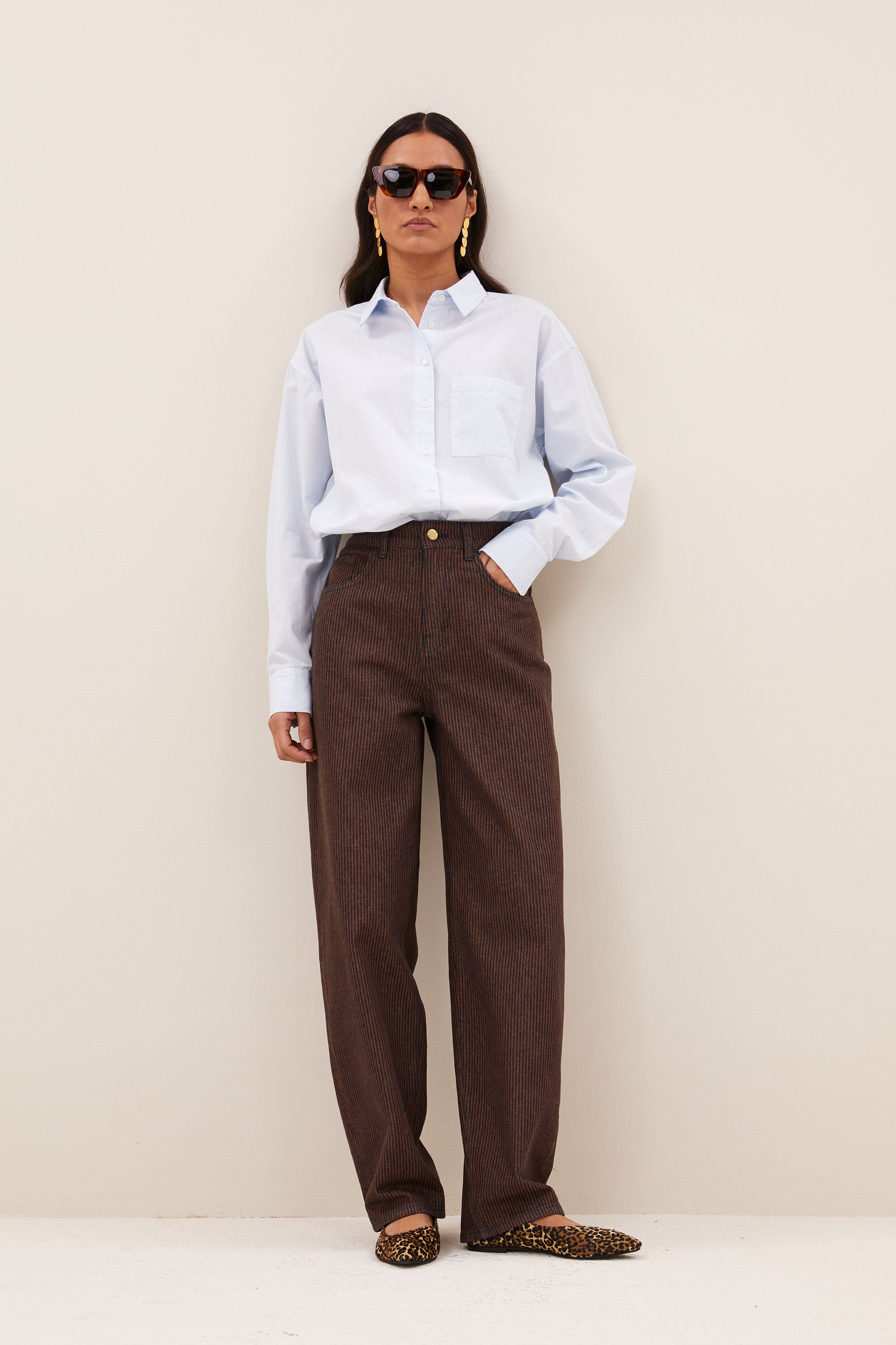 lew stripe jeans | copper stripe