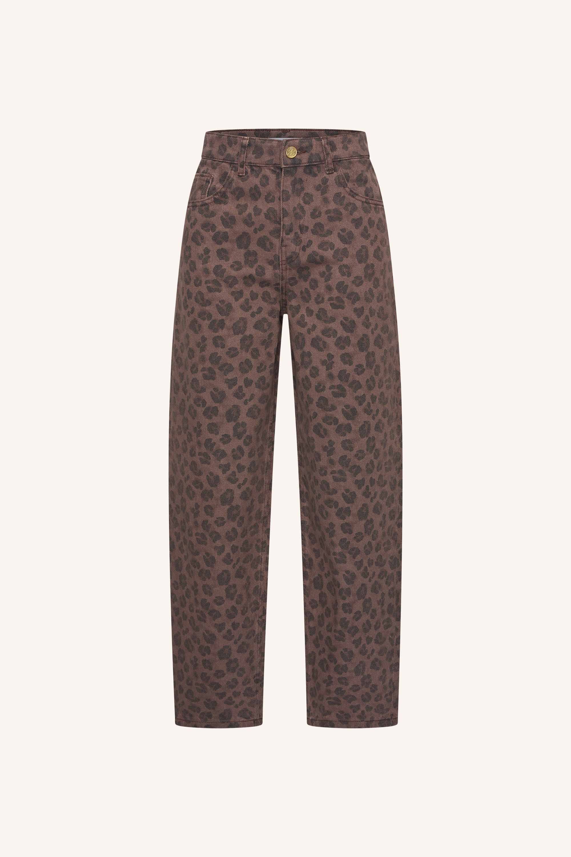 lew-cheetah-chocolate-pants-chocolate-brown-all-time classic-biologisch katoen-ritssluiting-by-bar-productfoto