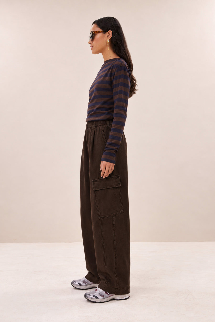 matcha heavy twill pants | espresso