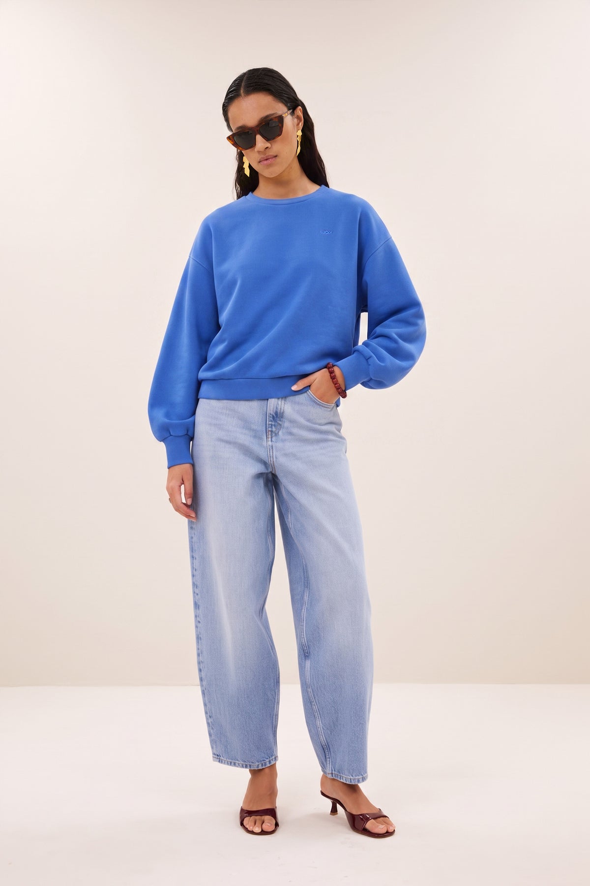 lili lucky sweater | azul blue