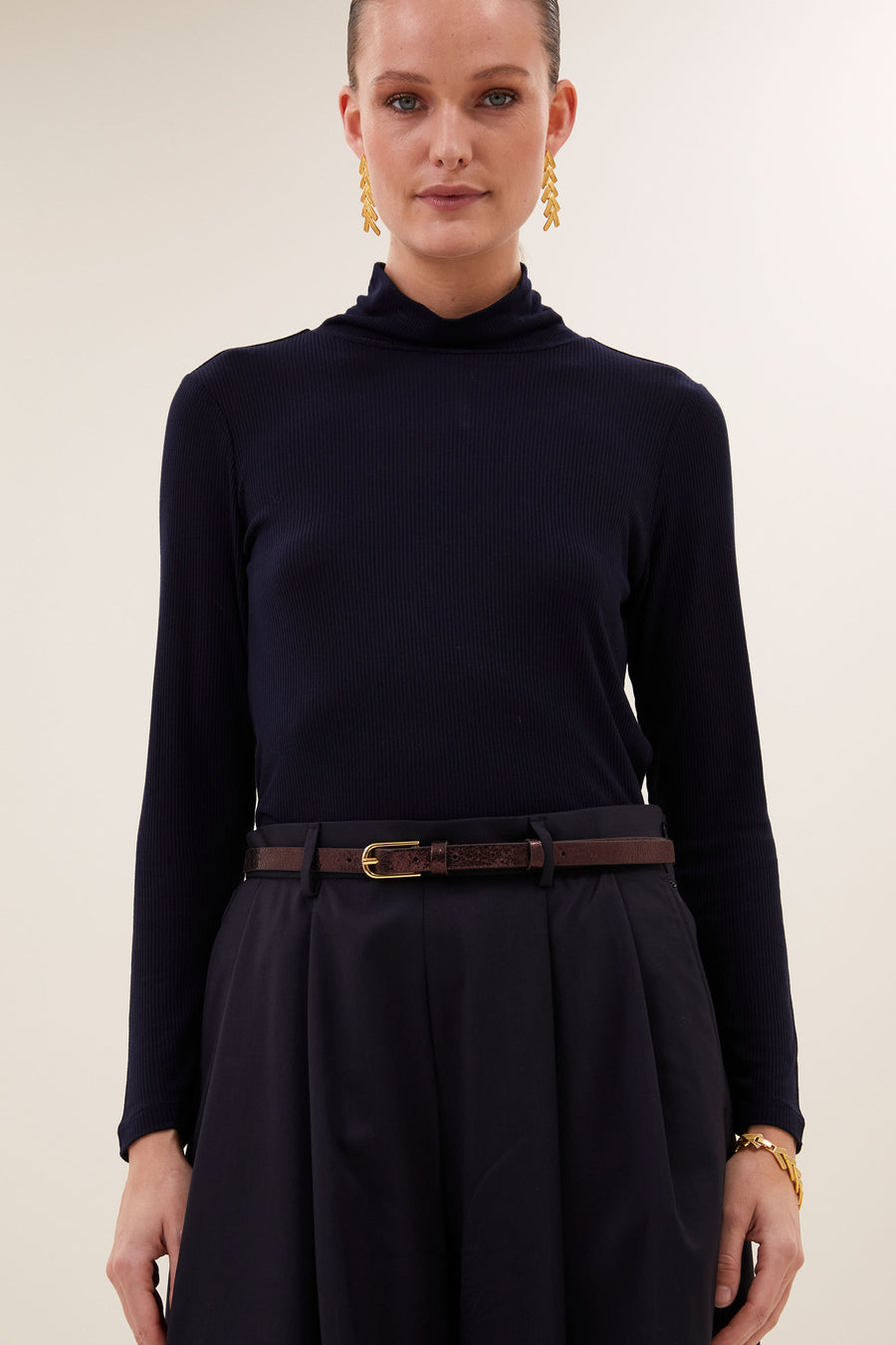 lovi-metallic-belt-copper-naar wens verstelbaar-all-time classic-by-bar-vooraanzicht