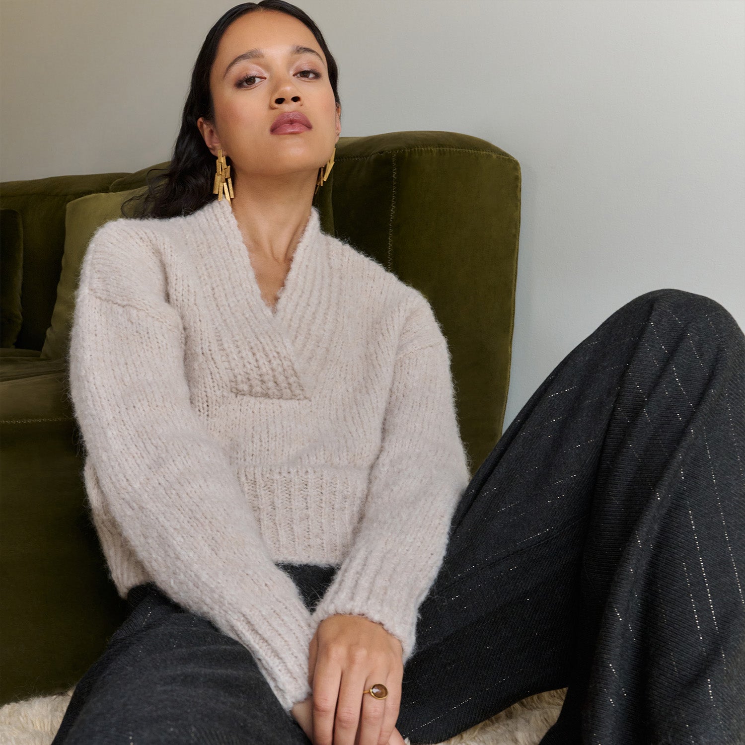 perle pullover - chalk