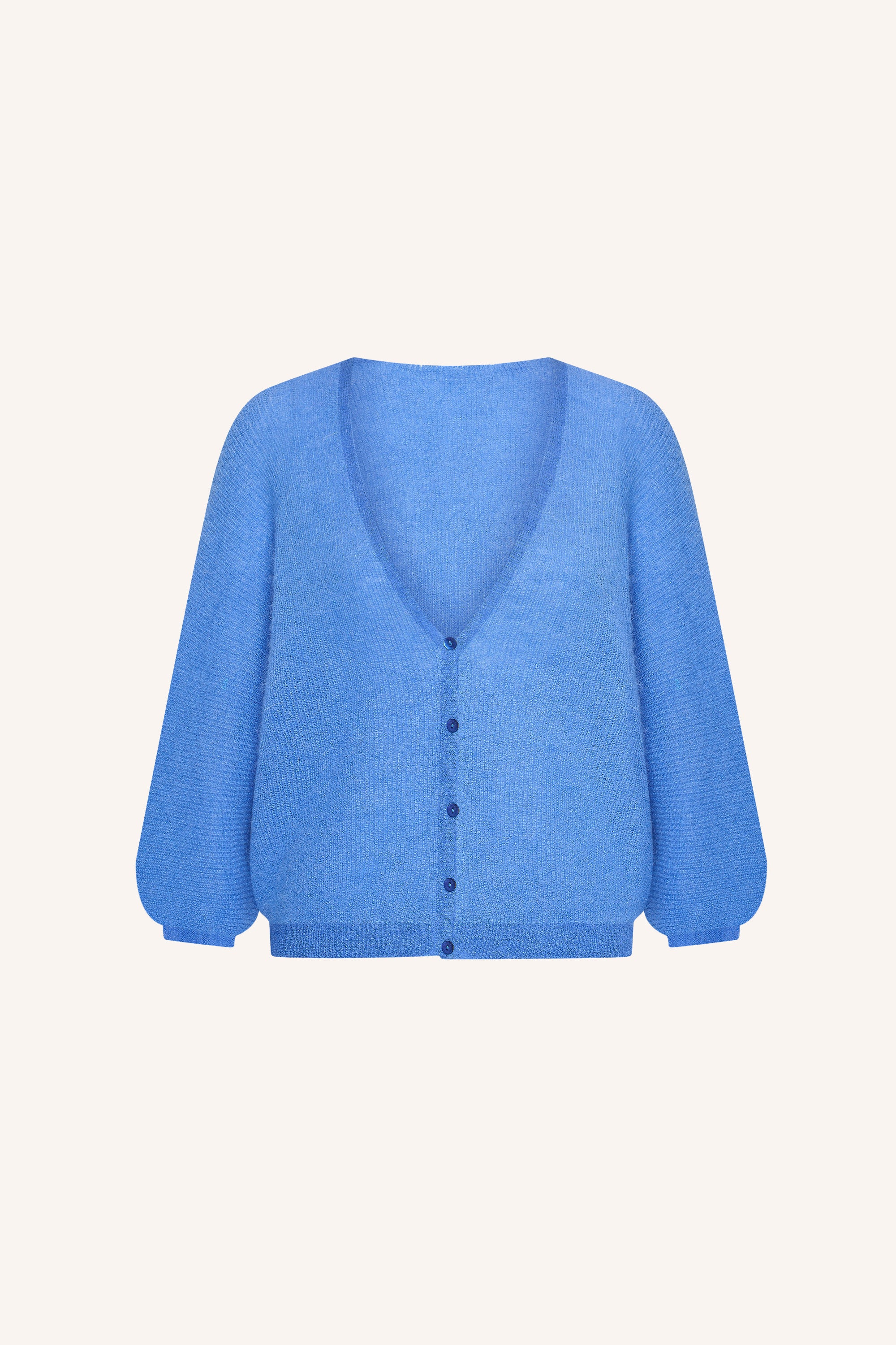 indra-cardigan-azul-blue-vleermuis mouw-knoopsluiting-v-halslijn-by-bar-productfoto