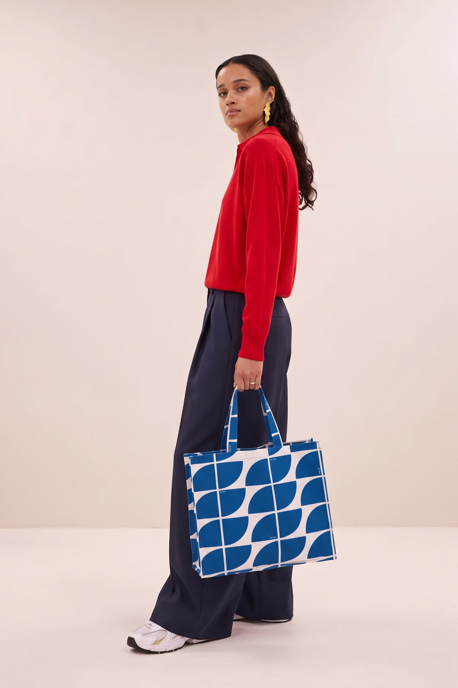 shopper logo bag M | kingsblue