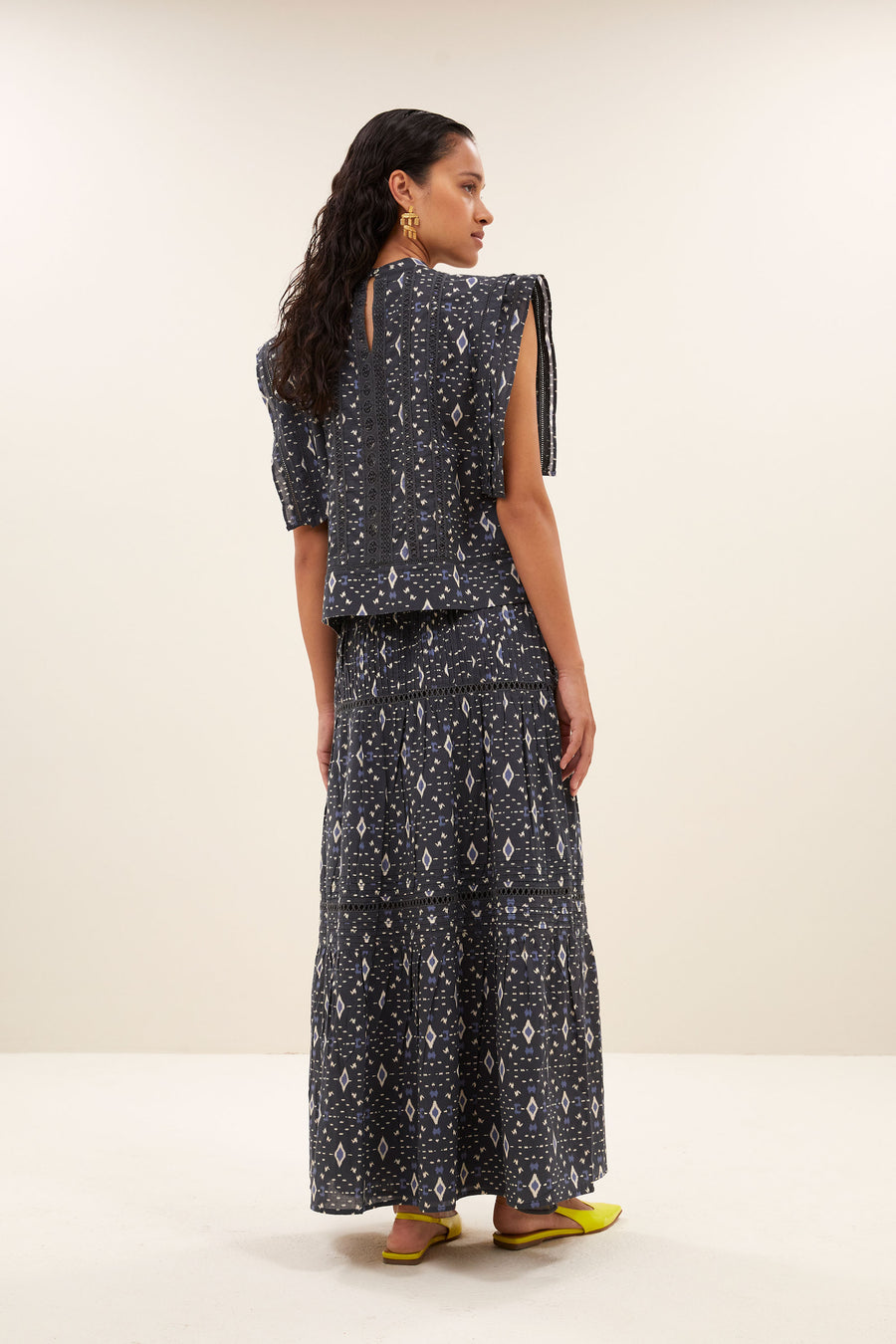 xena midnight ikat skirt | midnight ikat