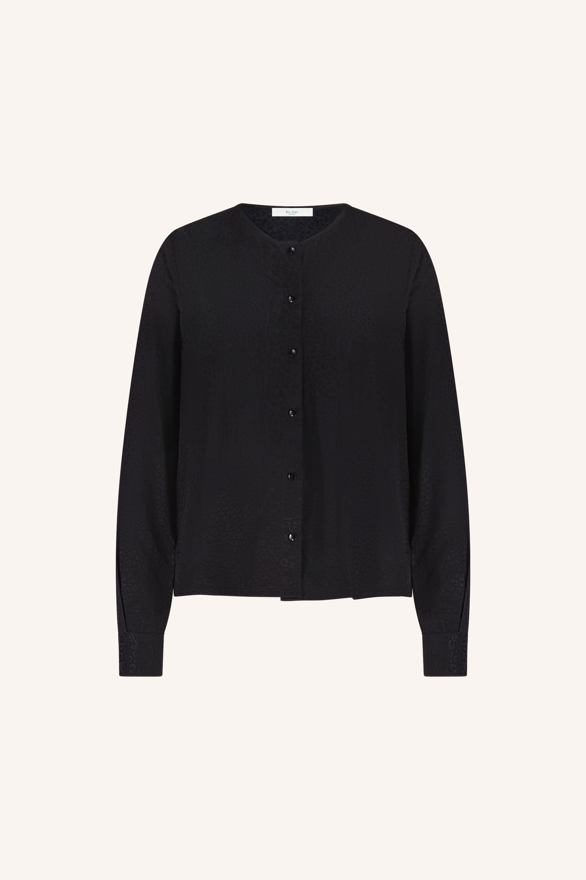 noi black cheetah blouse - black cheetah, all-time classic, casual fit, must-have essential - by-bar - extra 