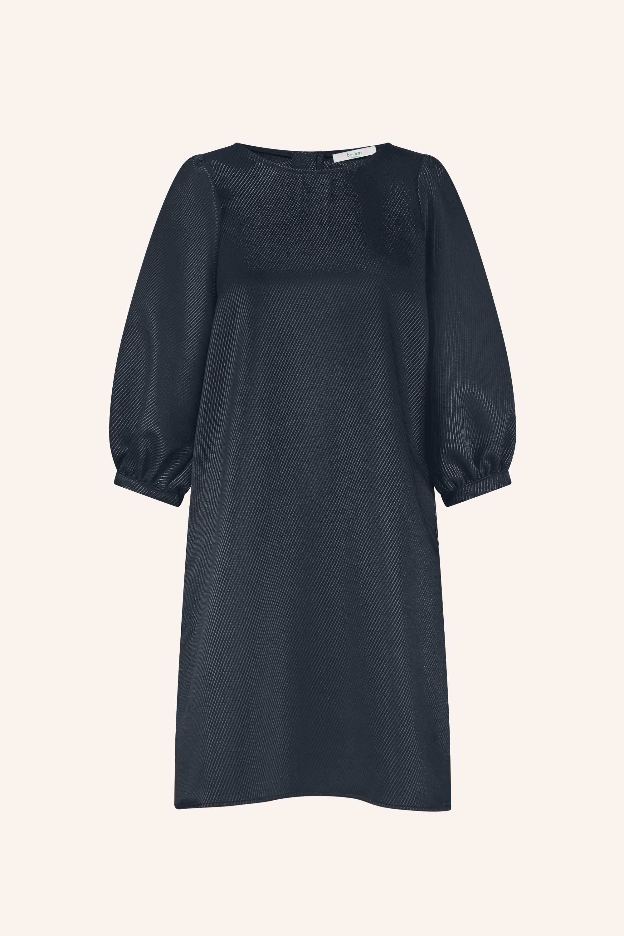 gigi-gloss-dress-midnight-volumnieuze mouwen-elastieken band-ritssluiting-by-bar-productfoto