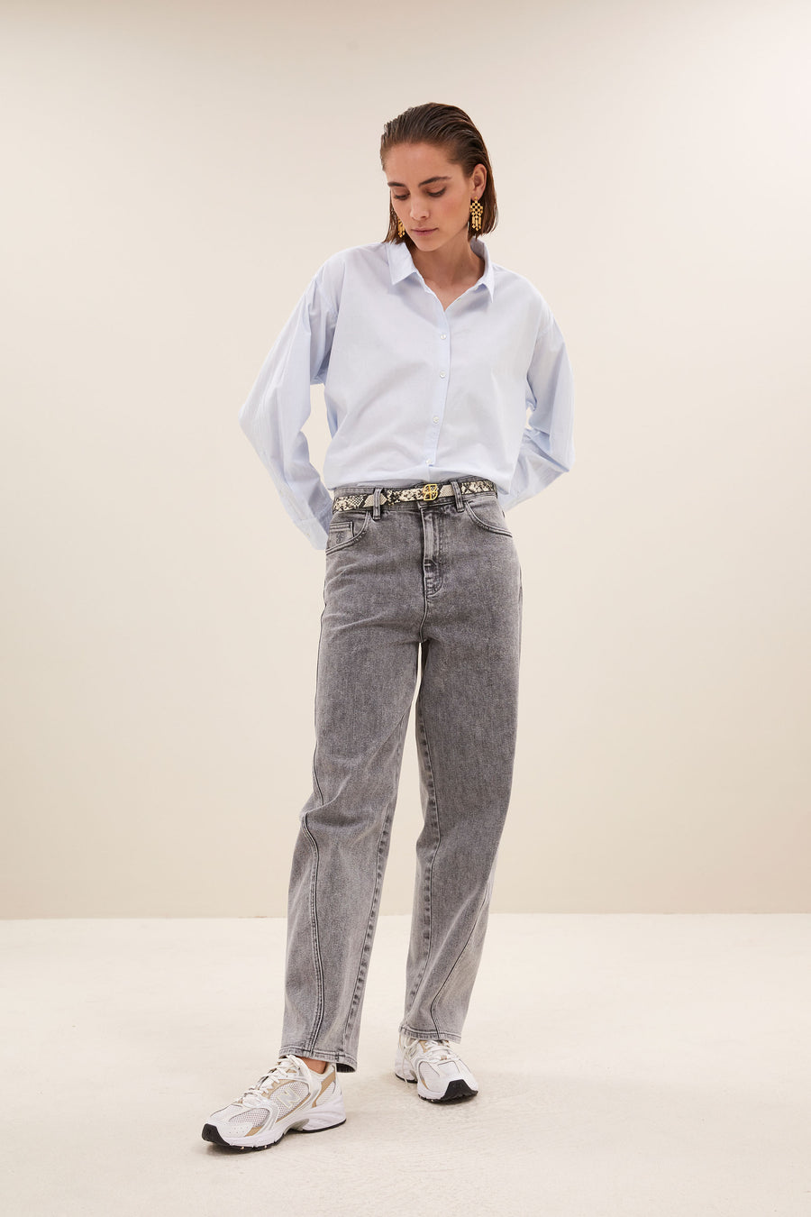 buckle logo snake belt | snake print
