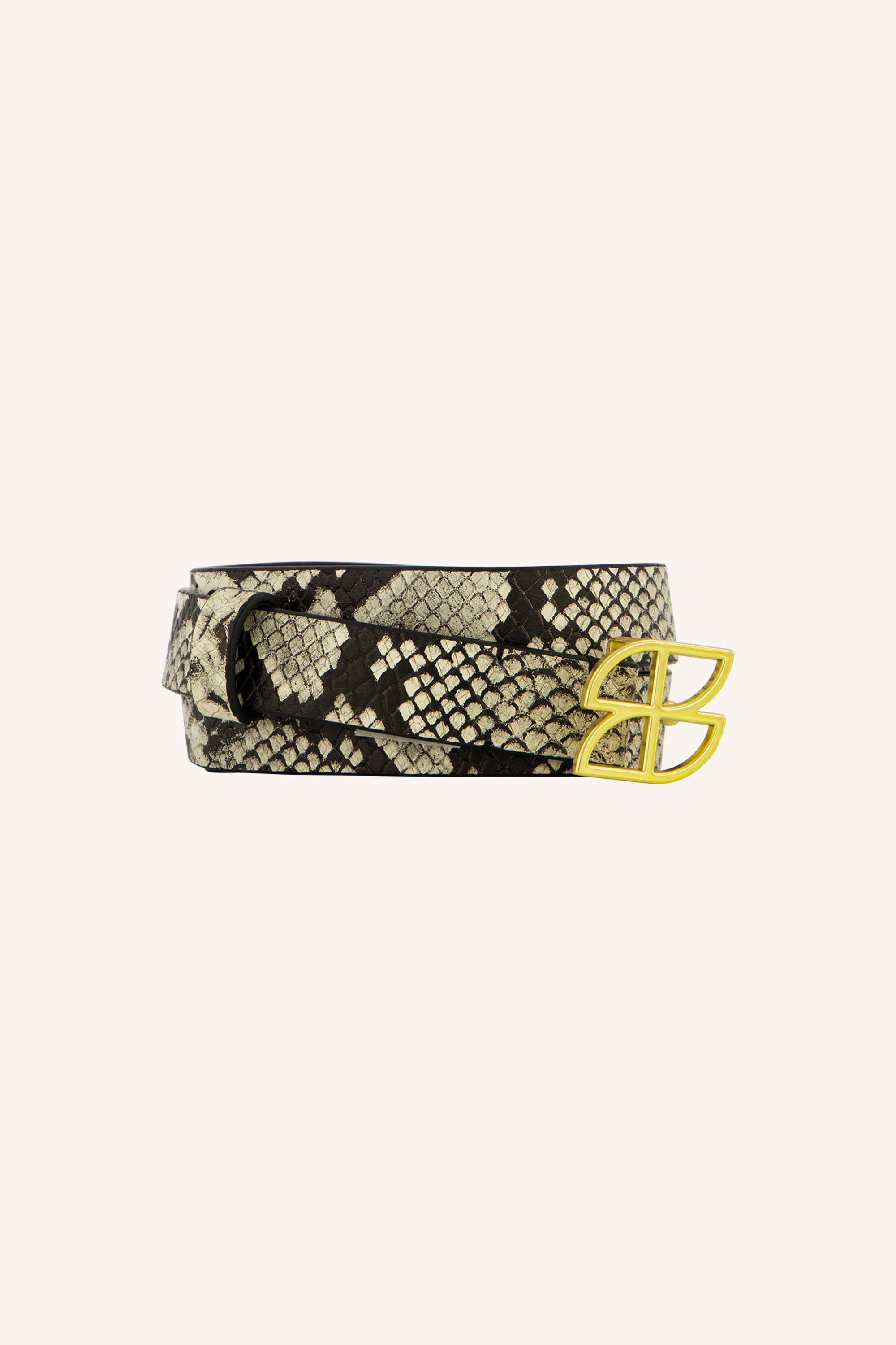 buckle logo snake belt | snake print