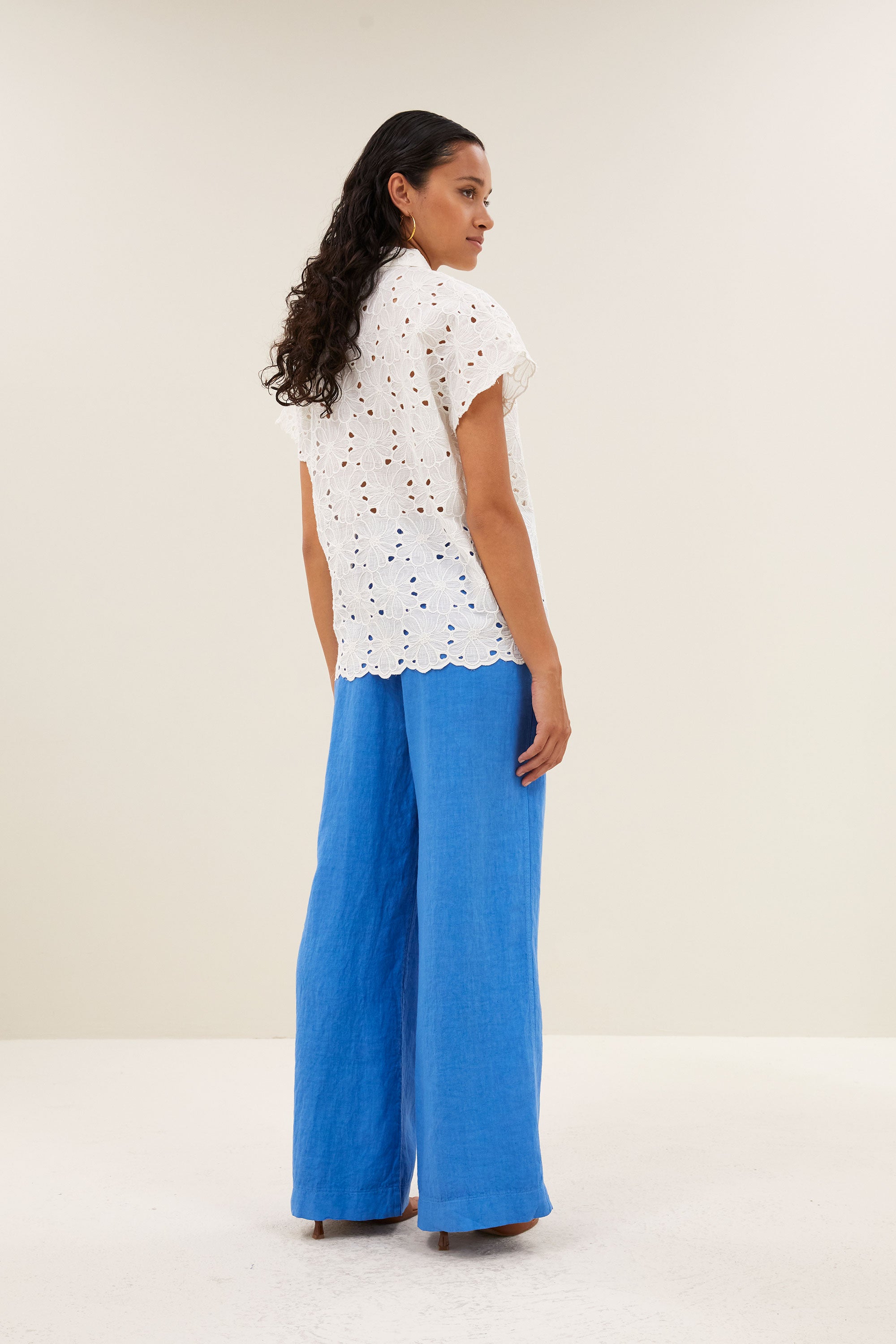 karly flower blouse | off white