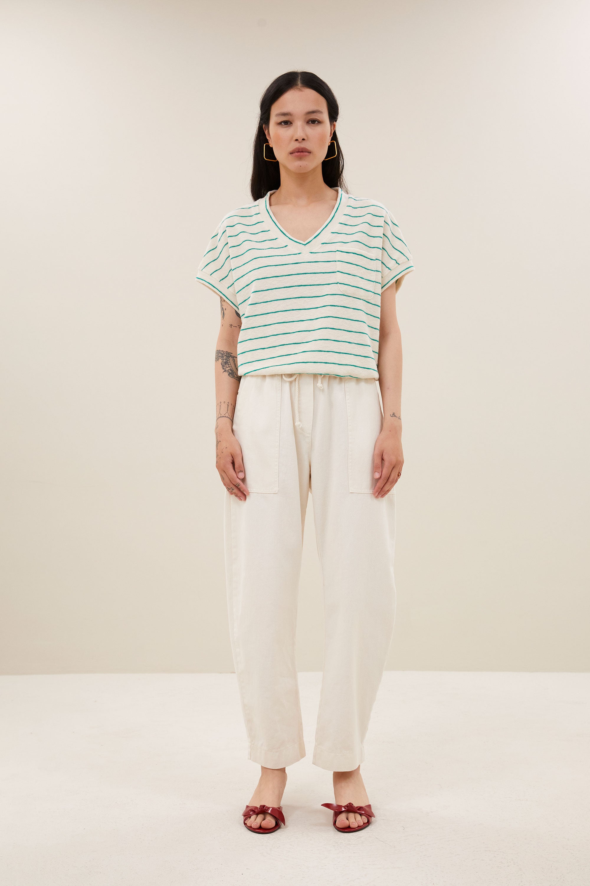 top-tyler-slub-stripe-top-green-lake-stripe-by-bar-aanvullende foto