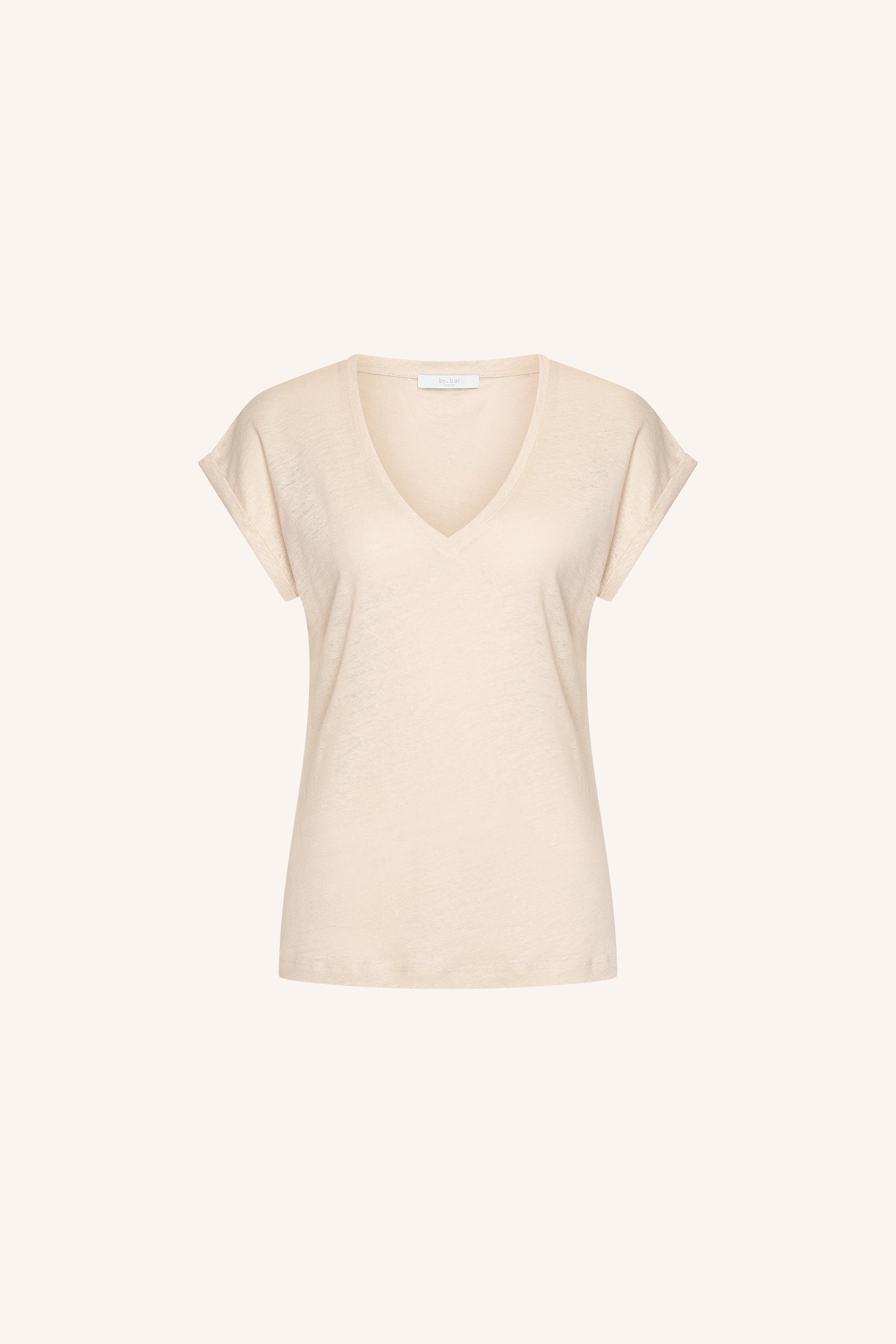 momi-linen-top-oyster-casual fit-normale pasvorm-v-halslijn-by-bar-productfoto