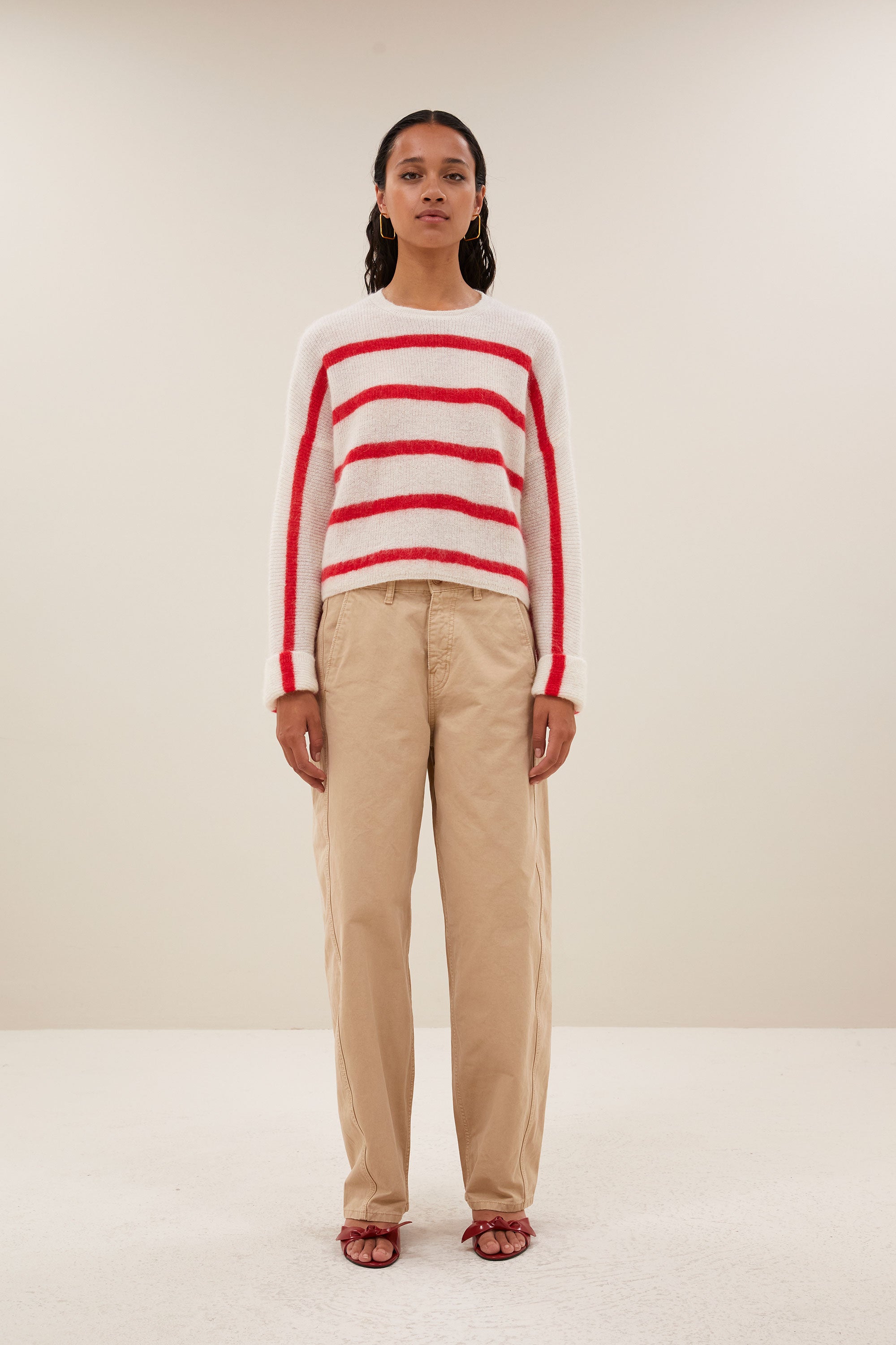 vide-stripe-pullover-lollipop-stripe-korte fit-verlaagde schoudernaden-losvallende pasvorm-by-bar-vooraanzicht