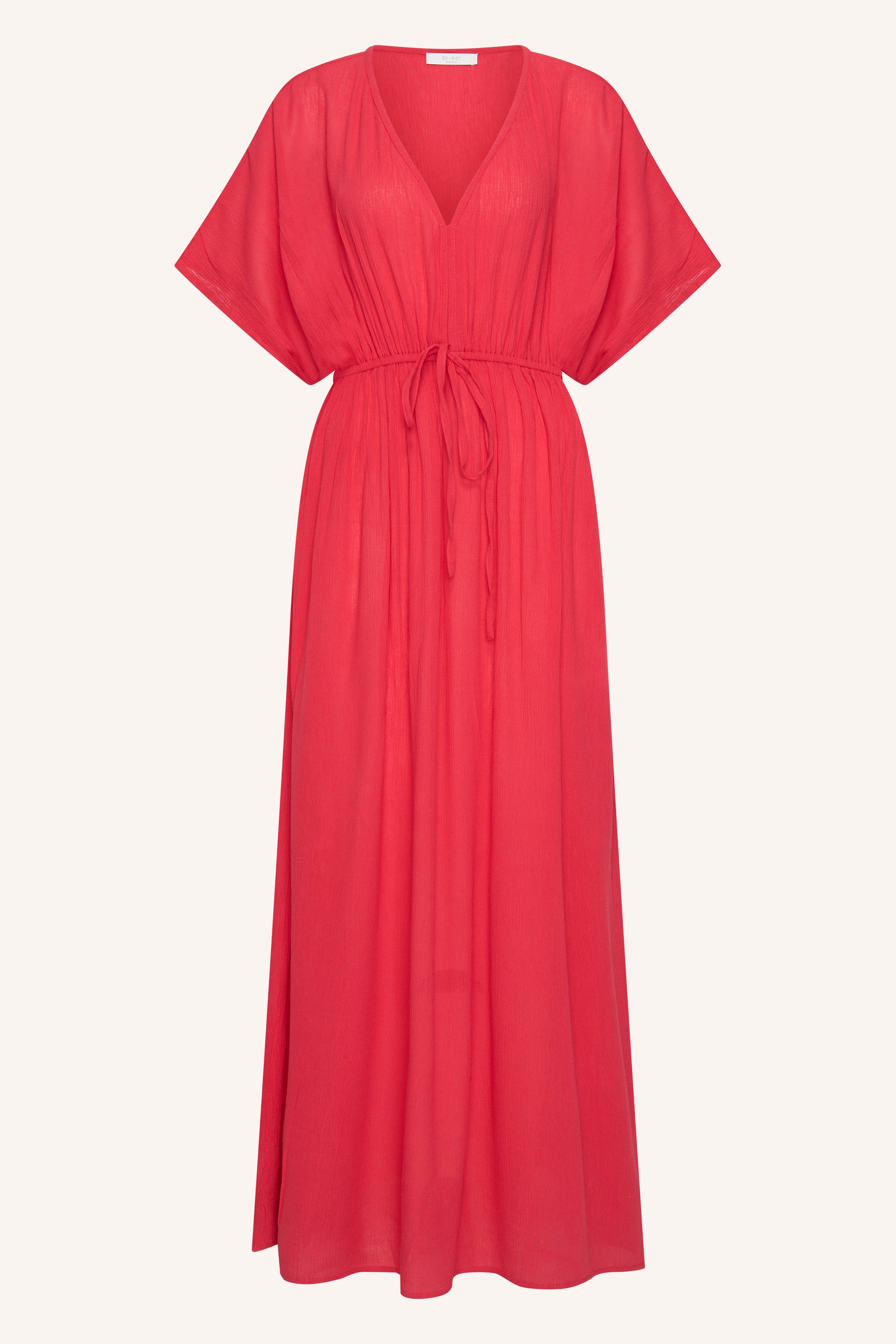 long-dress-lollipop-casual fit-losvallende pasvorm-v-halslijn-by-bar-productfoto