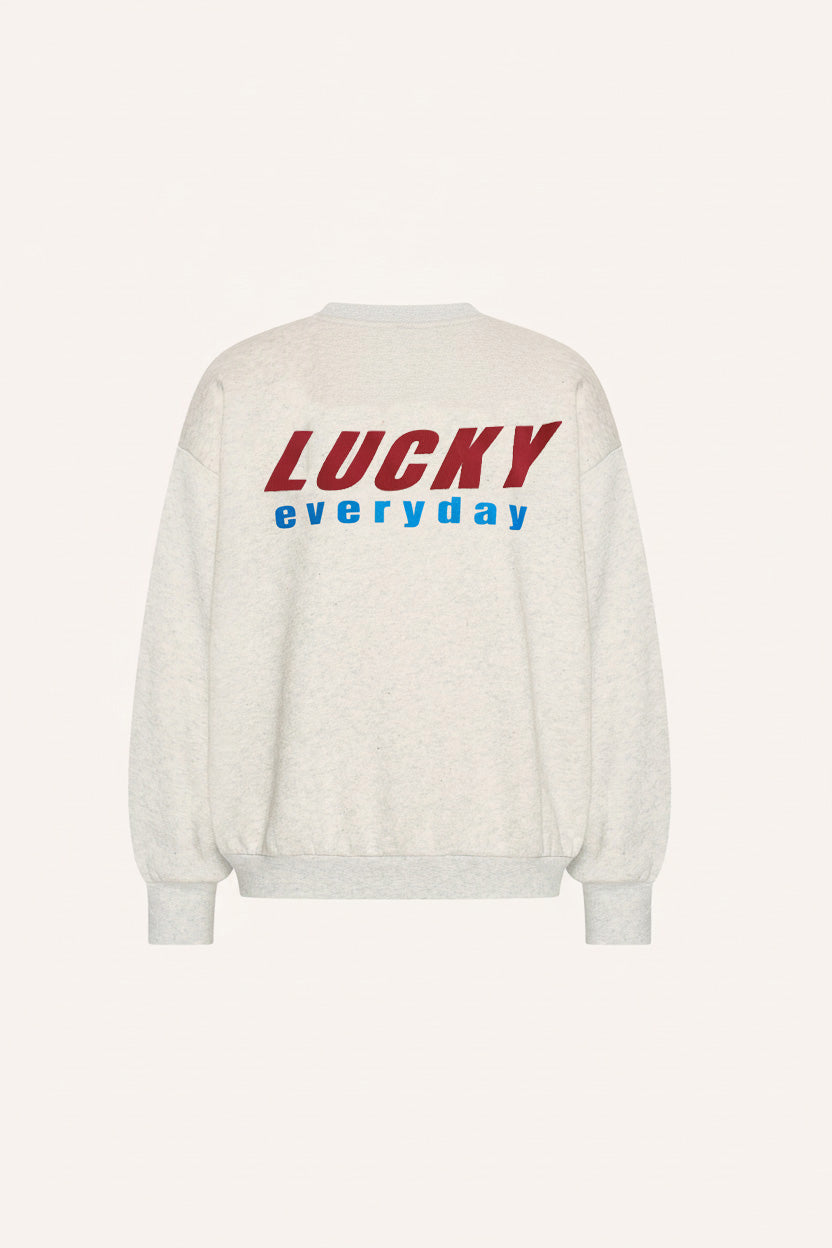 bibi-melange-lucky-everyday-sweater-light-grey-melee-casual fit-verlaagde schoudernaden-statement print-by-bar-extra
