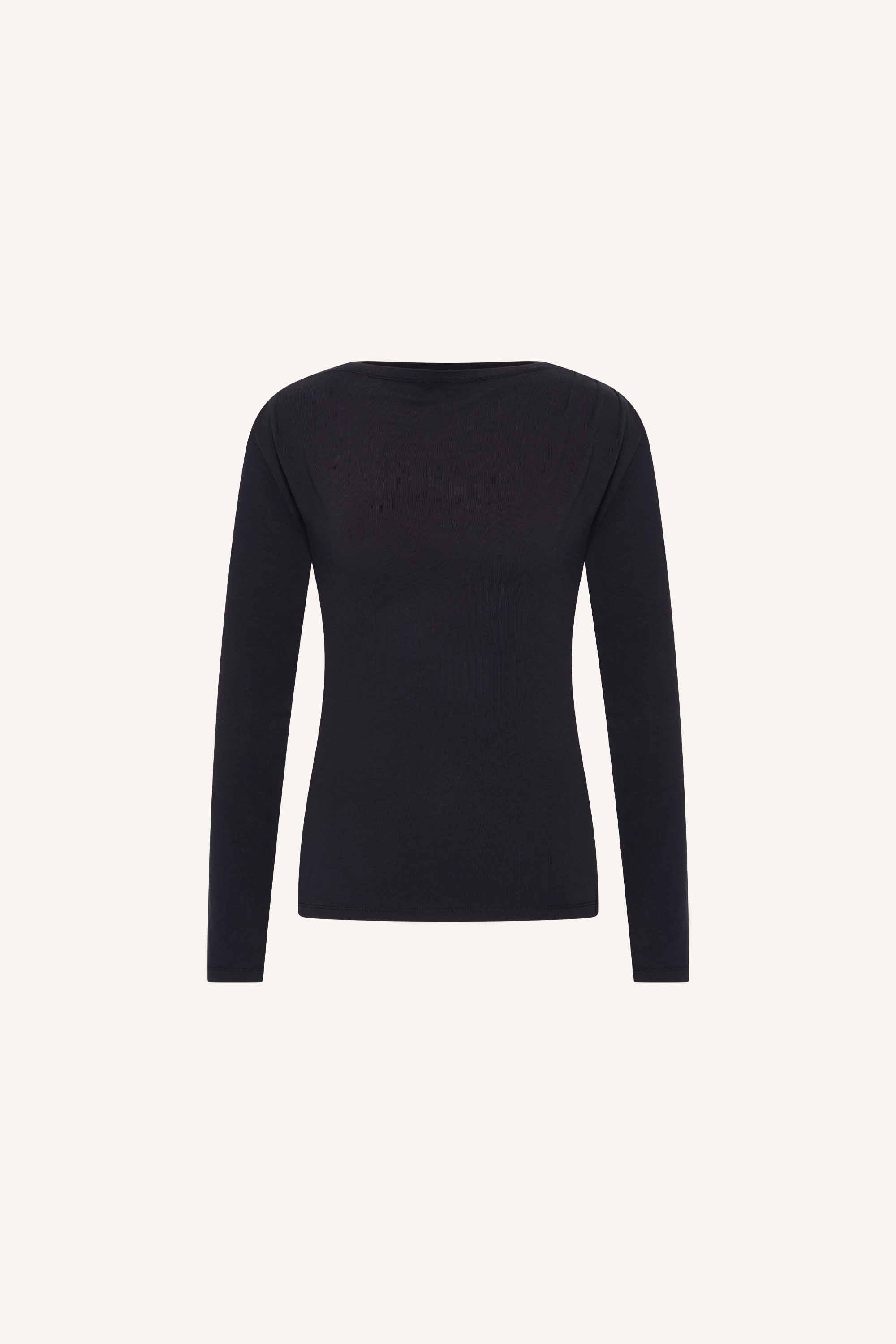 leya-heavy-flame-top-jet-black-all-time classic-aansluitende fit-katoen kwaliteit-by-bar-productfoto