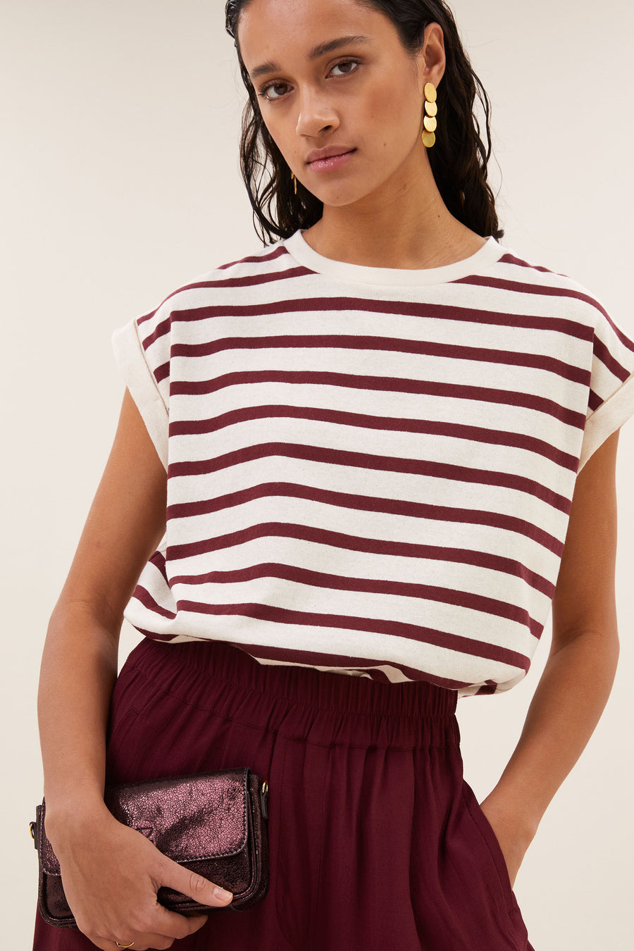tobi-stripe-top-grain-wine-stripe-must-have essential-biologisch katoen-kleine kapmouw-by-bar-detail