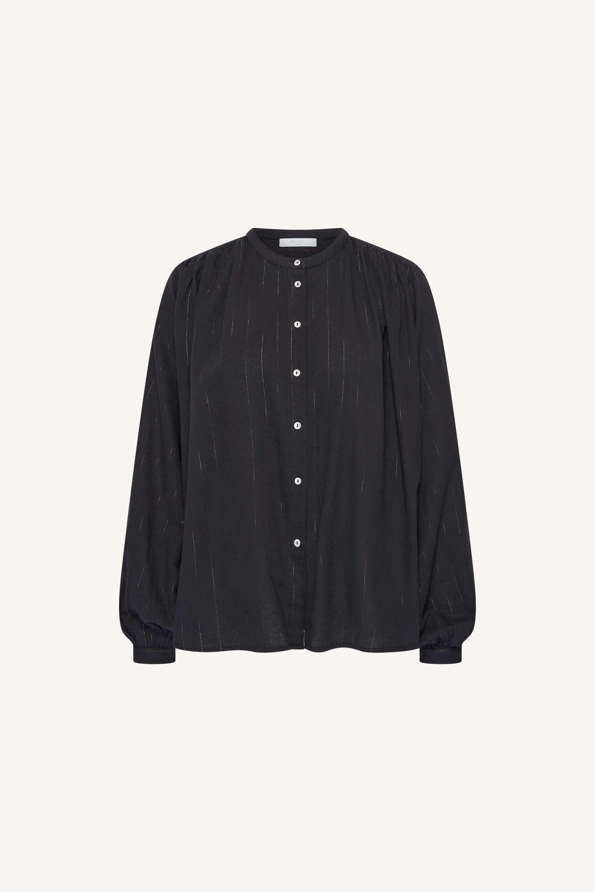 nyka lurex blouse | midnight lurex stripe