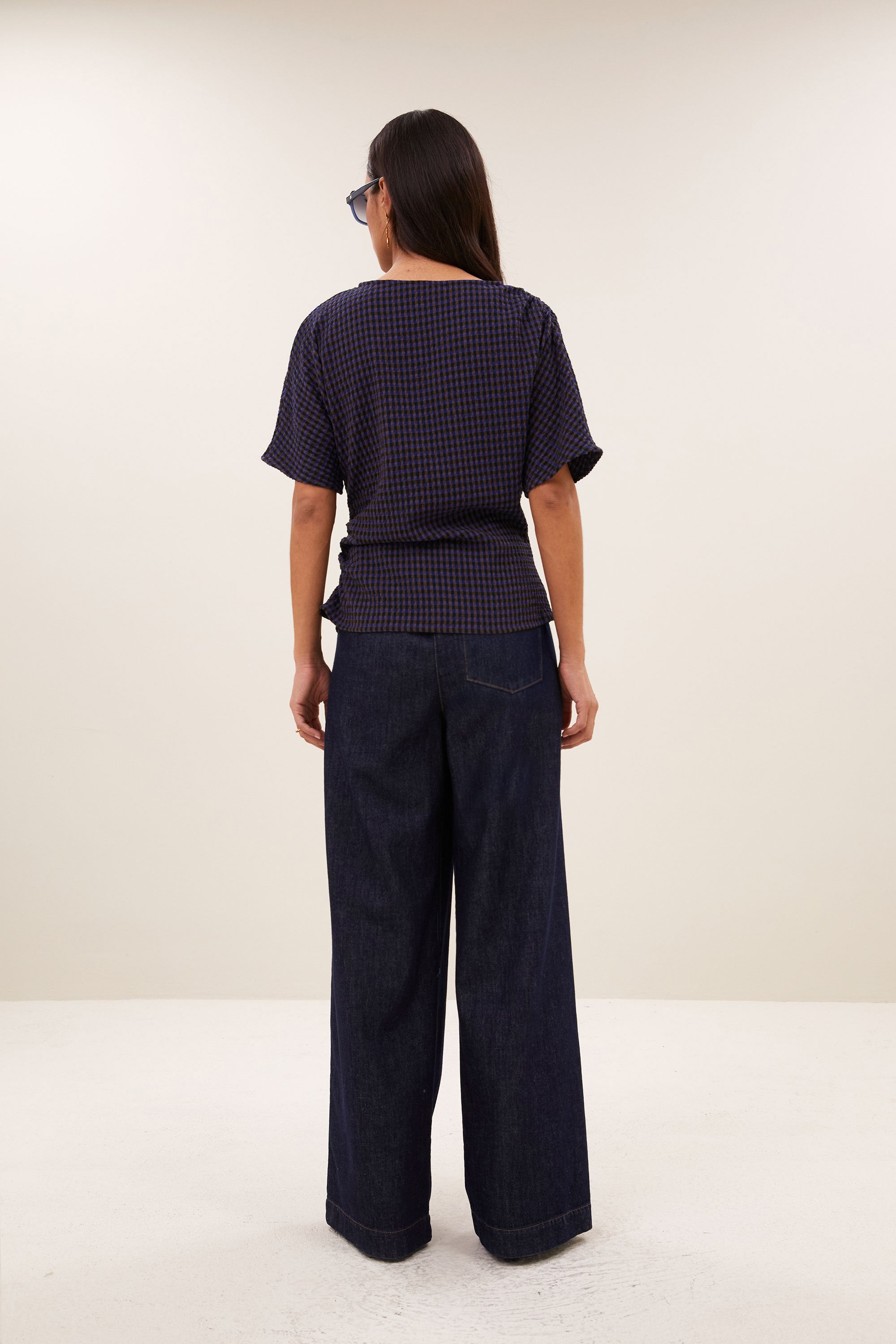 lola check blouse | galaxy check