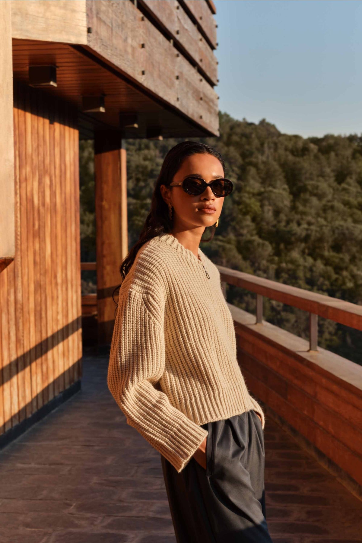 lavi cardigan | chalk