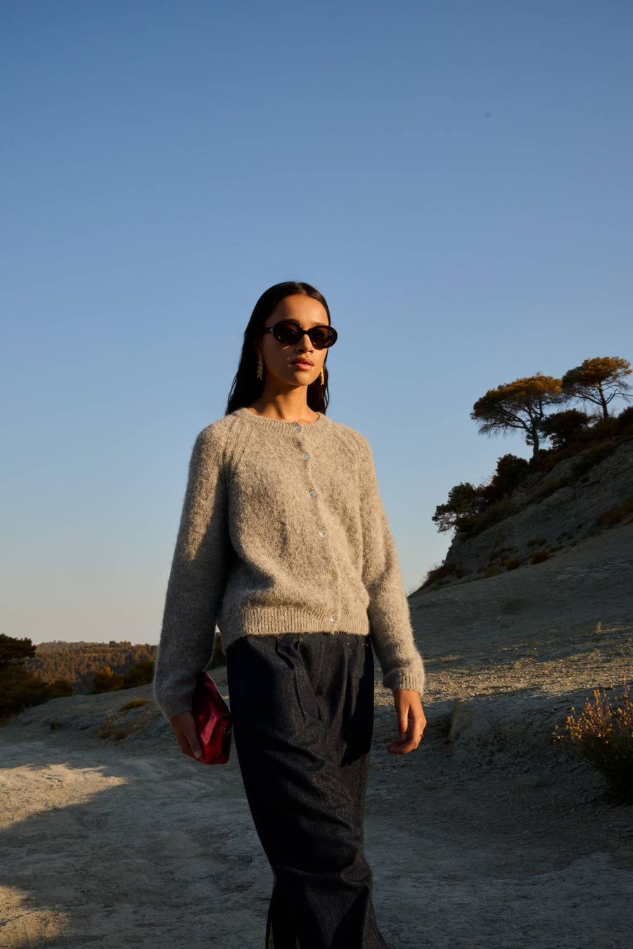falon cardigan | biscuit melee