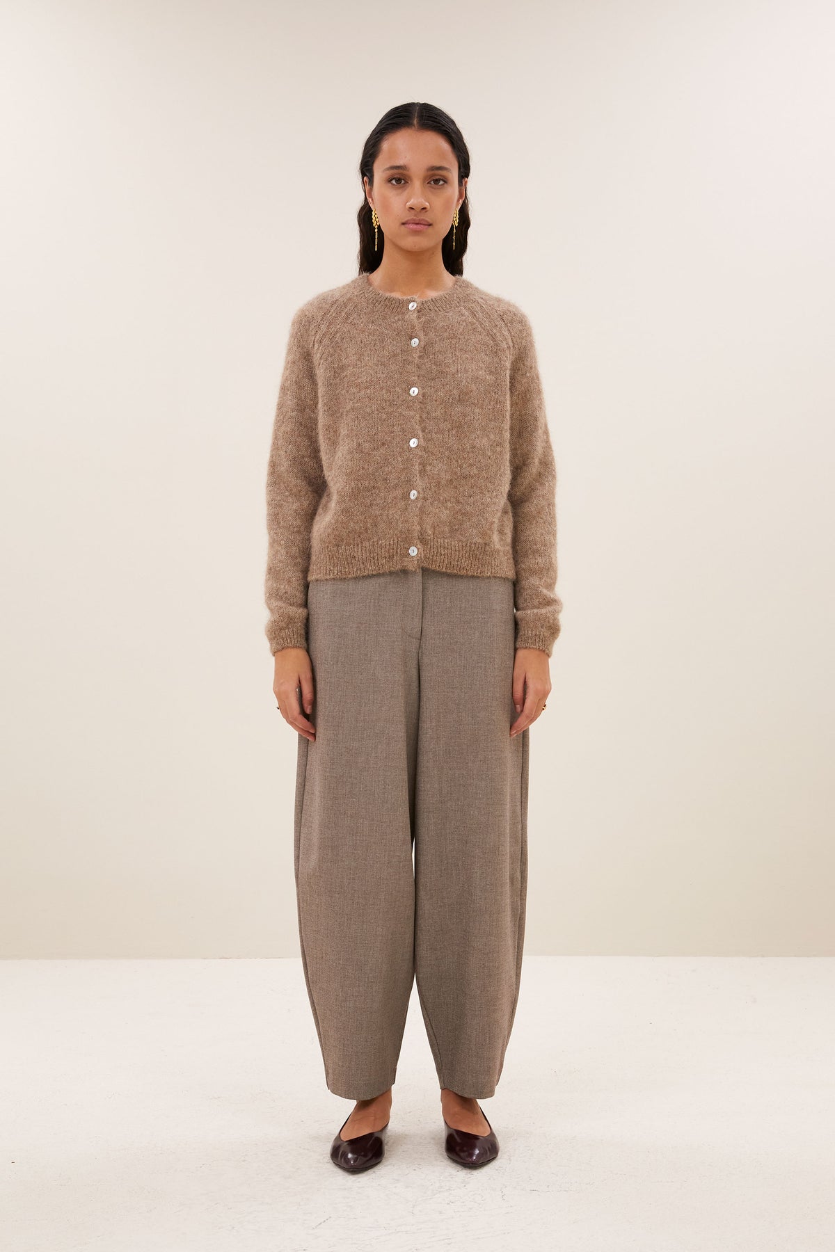 falon cardigan | biscuit melee