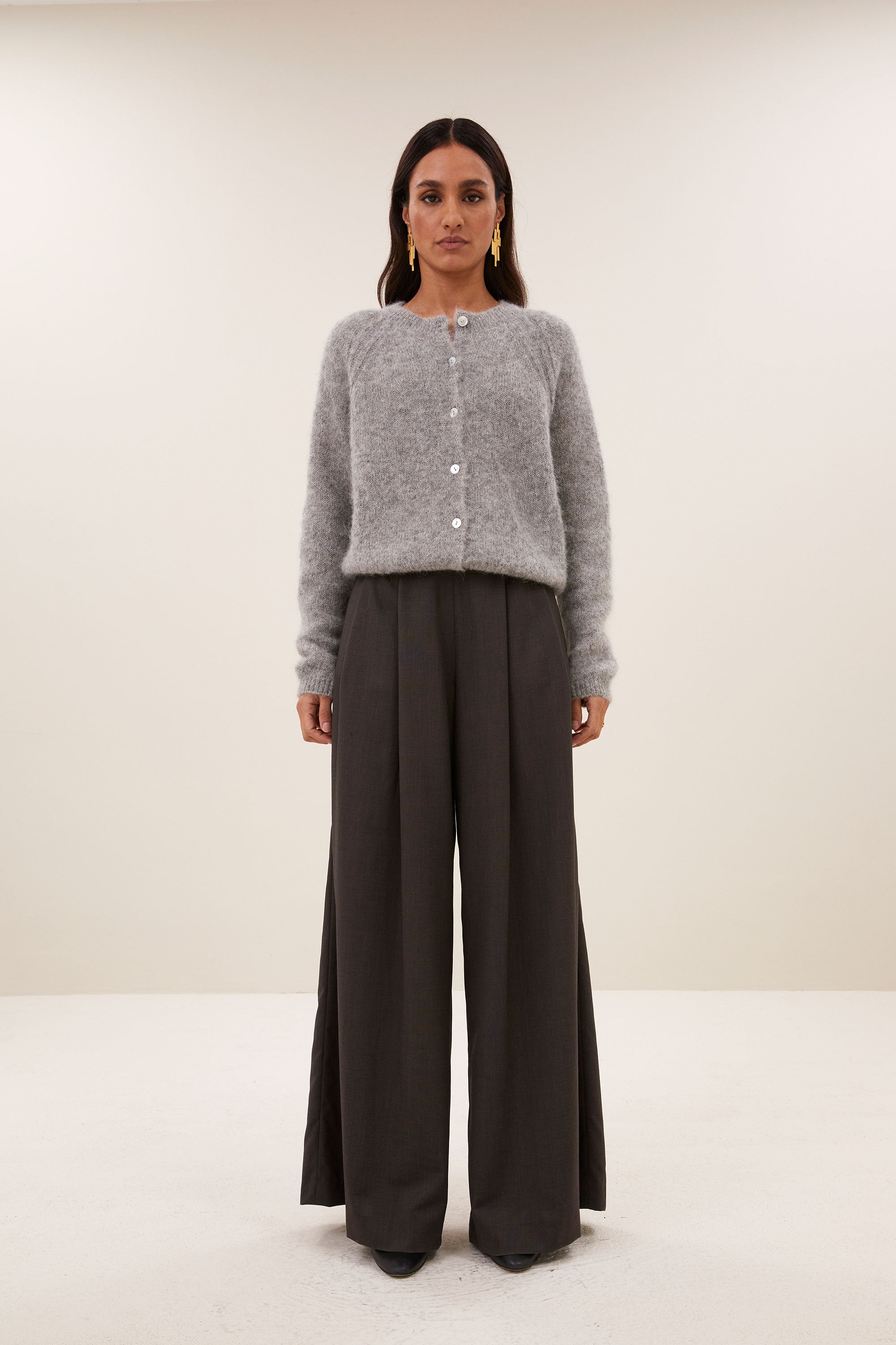 falon cardigan | grey melee