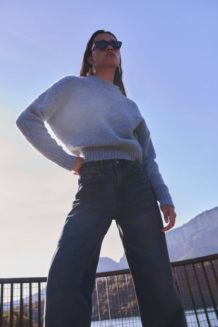 sonny bulky pullover | cloud blue