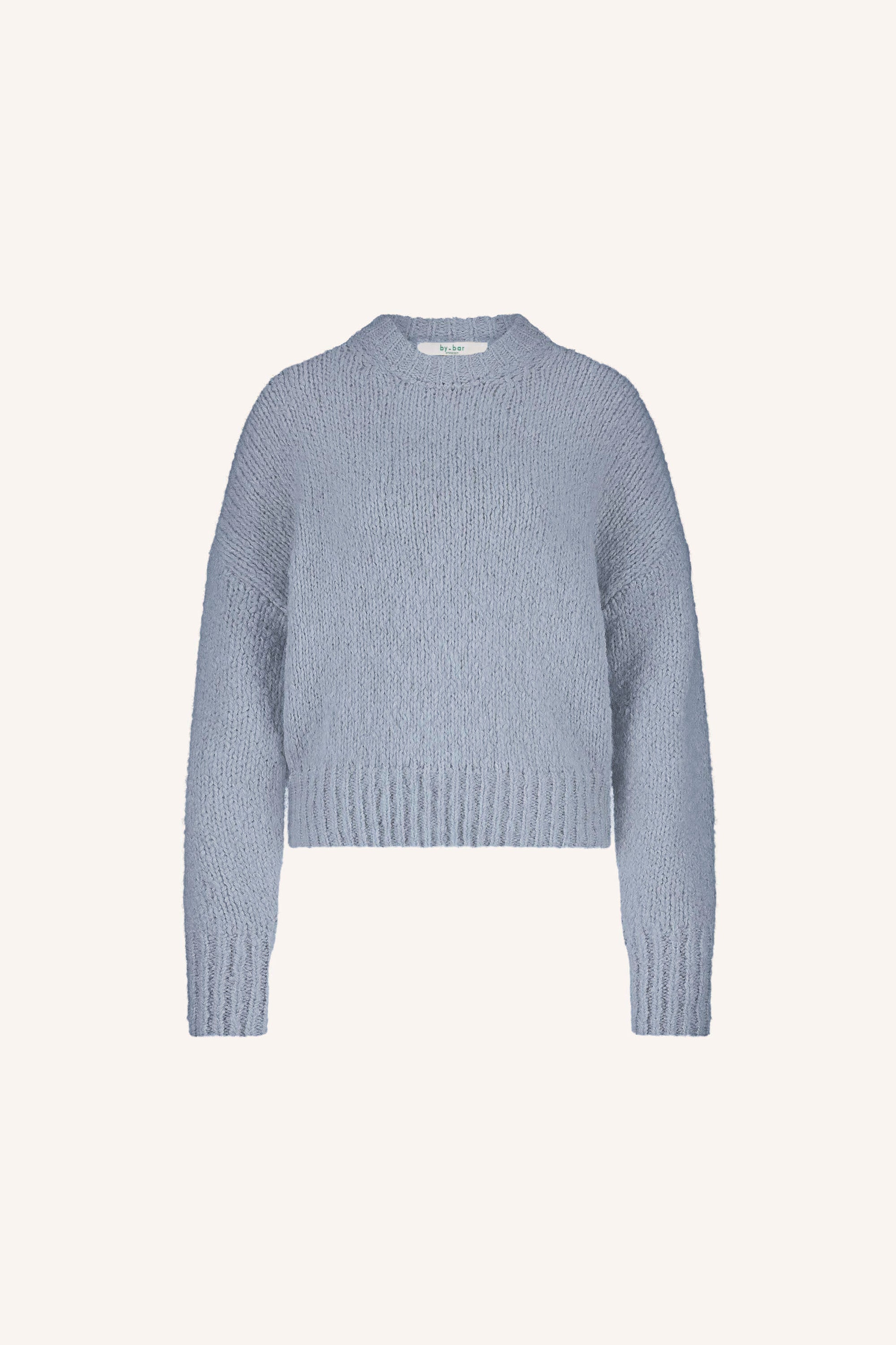 sonny-bulky-pullover-cloud-blue-alpacamix kwaliteit-korte fit-ronde halslijn-by-bar-productfoto