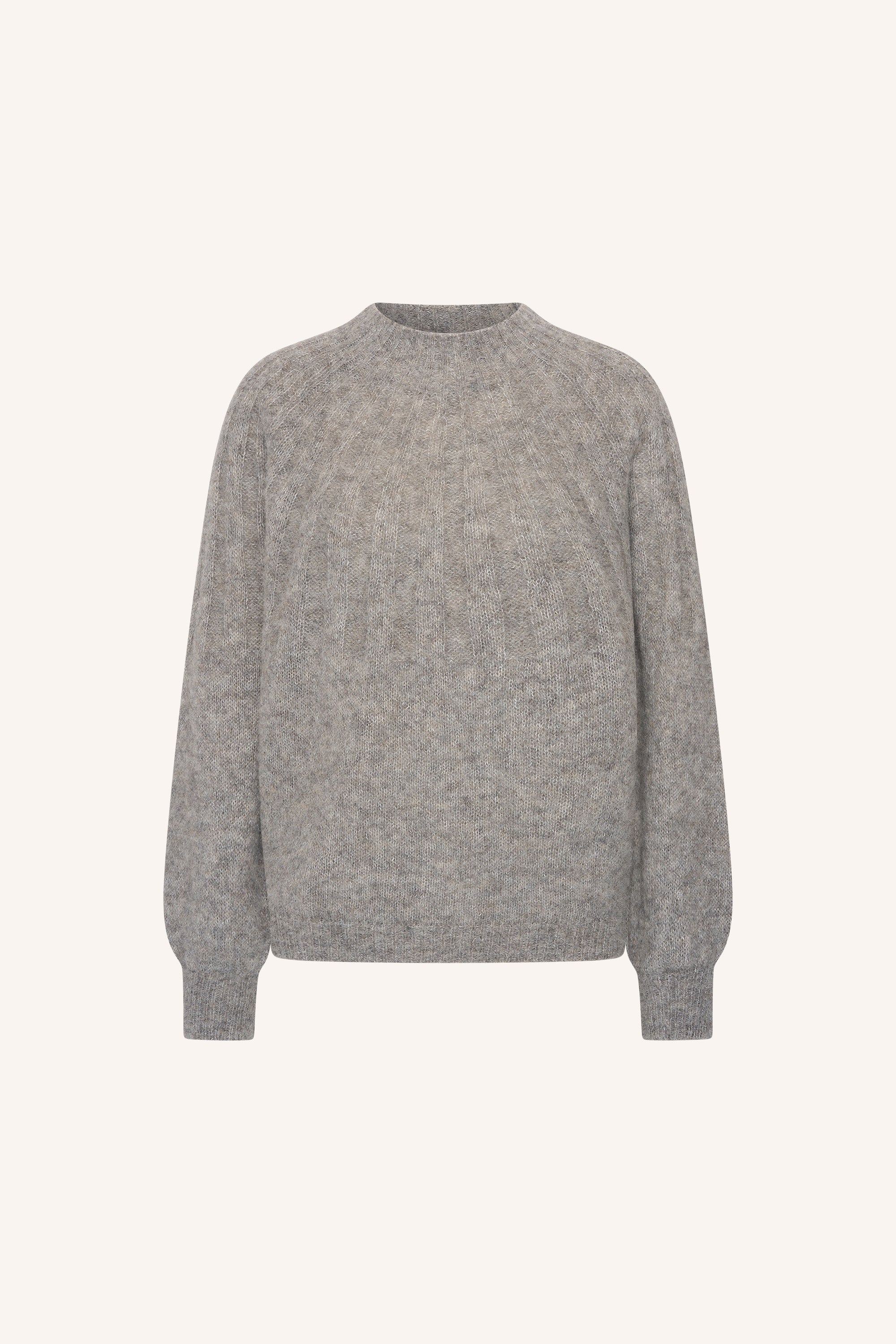 zoe-pullover-grey-melee-alpacamix kwaliteit-all-time classic-ronde halslijn-by-bar-productfoto