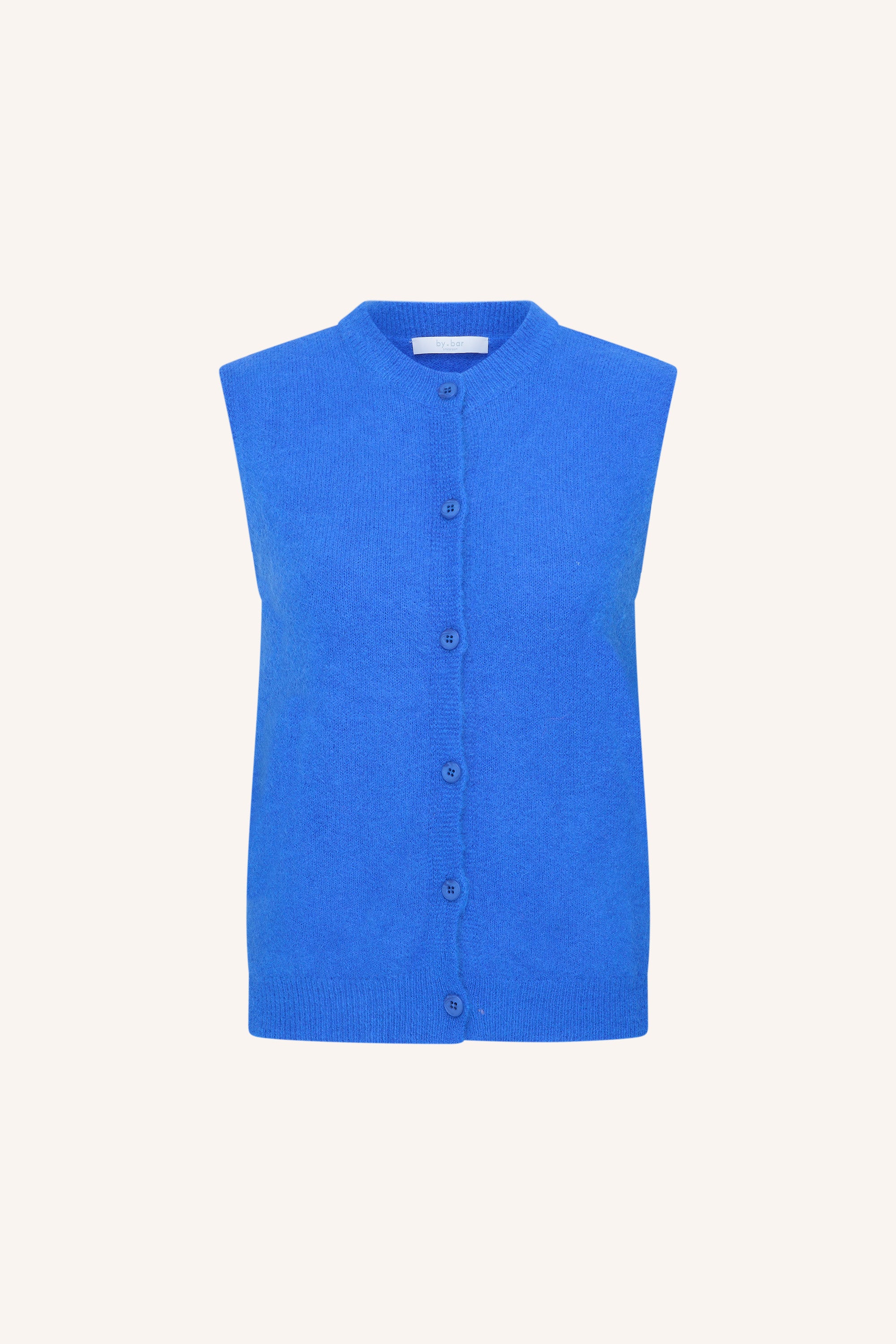meya-spencer-electric-blue-all-time classic-knoopsluiting-losvallende pasvorm-by-bar-productfoto