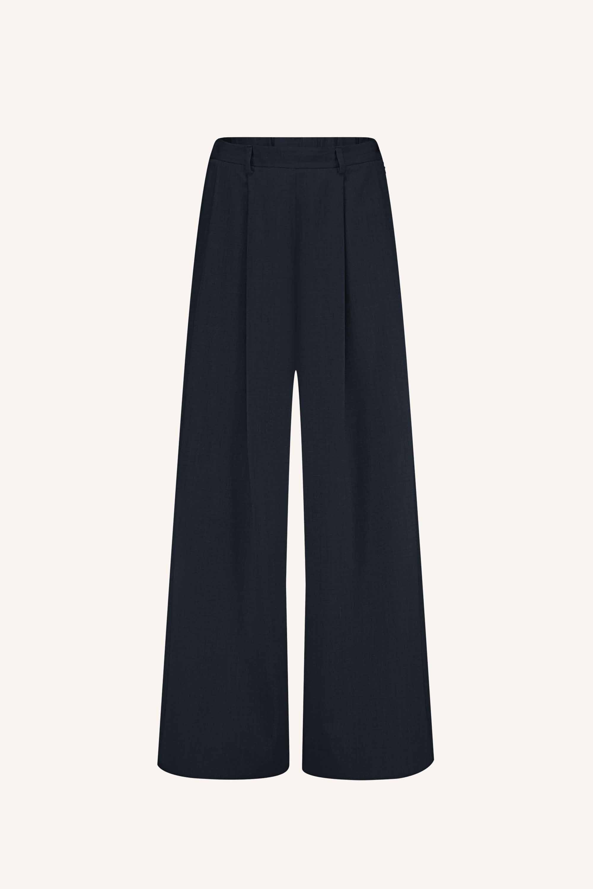 sef-solid-pants-dark-navy-all-time classic-gemaakt door weefspecialist-plooien-by-bar-productfoto