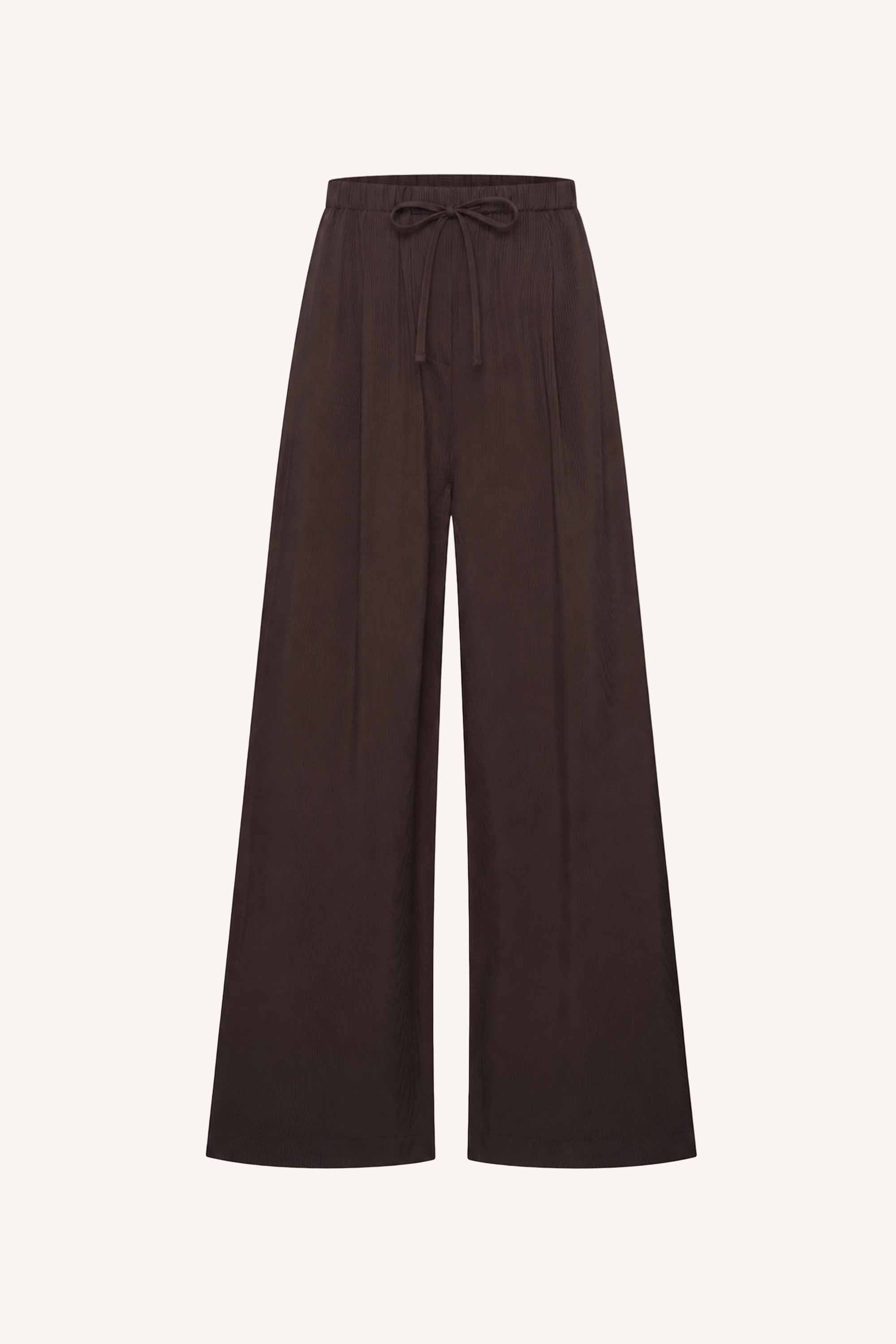 pelle-satin-stripe-pants-espresso-all-time classic-must-have essential-plooien-by-bar-detail