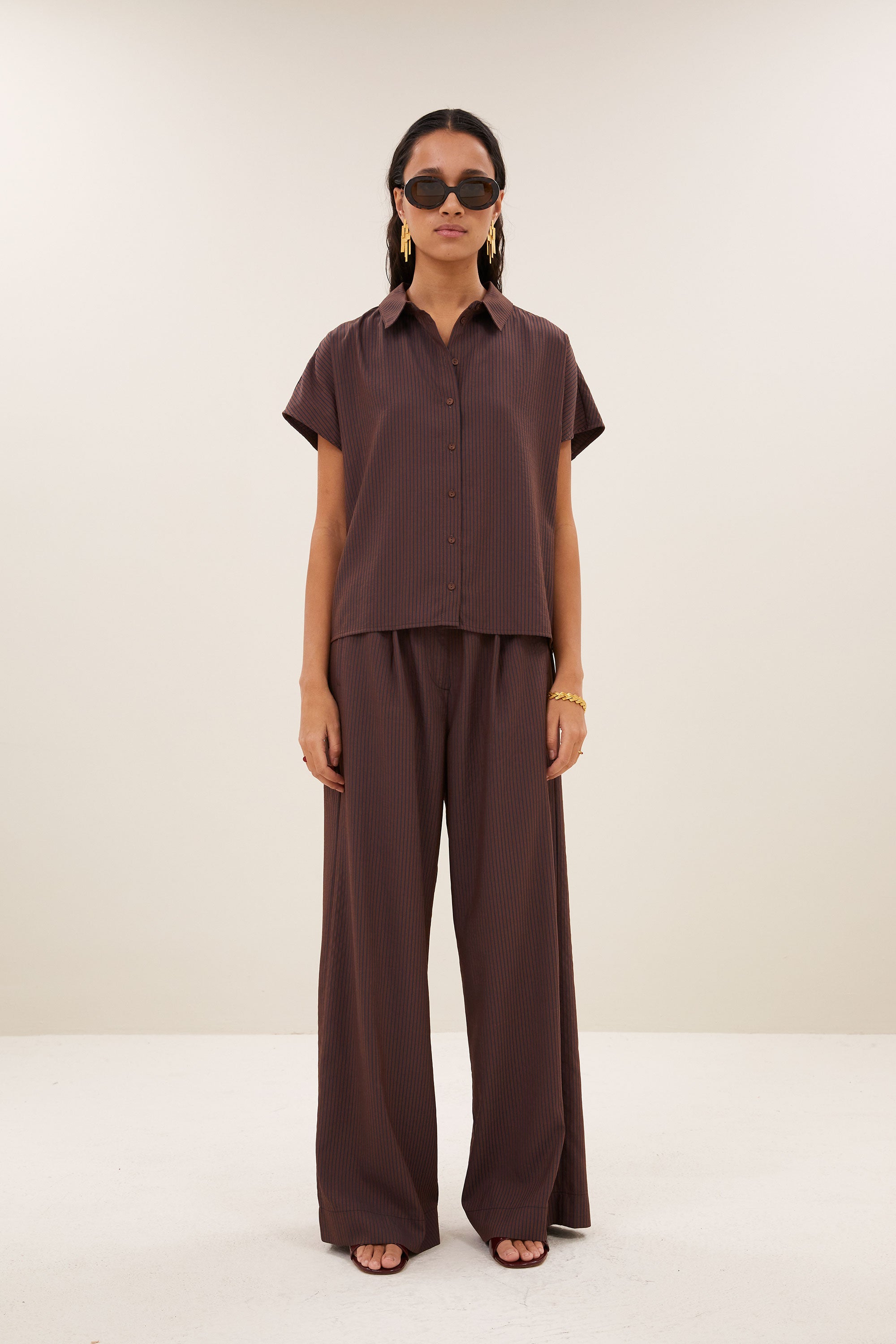 celin-tan-stripe-pants-tanning-stripe-verborgen steekzakken-hoge taille-gerecycled polyester-by-bar-extra